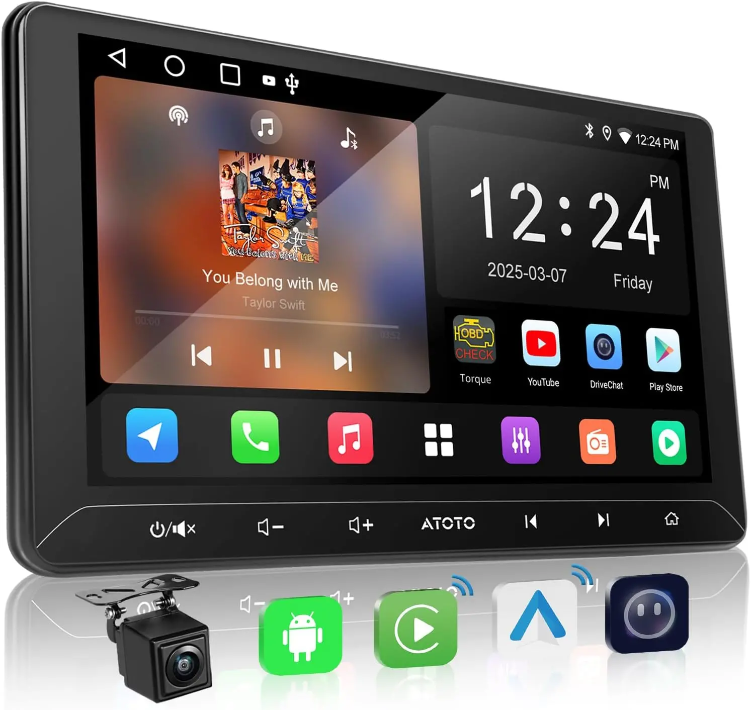 Atoto A5LG211T Autoradio 2 DIN 10 Pouces avec Caméra de Recul et GPS — Autoradios et unités principales