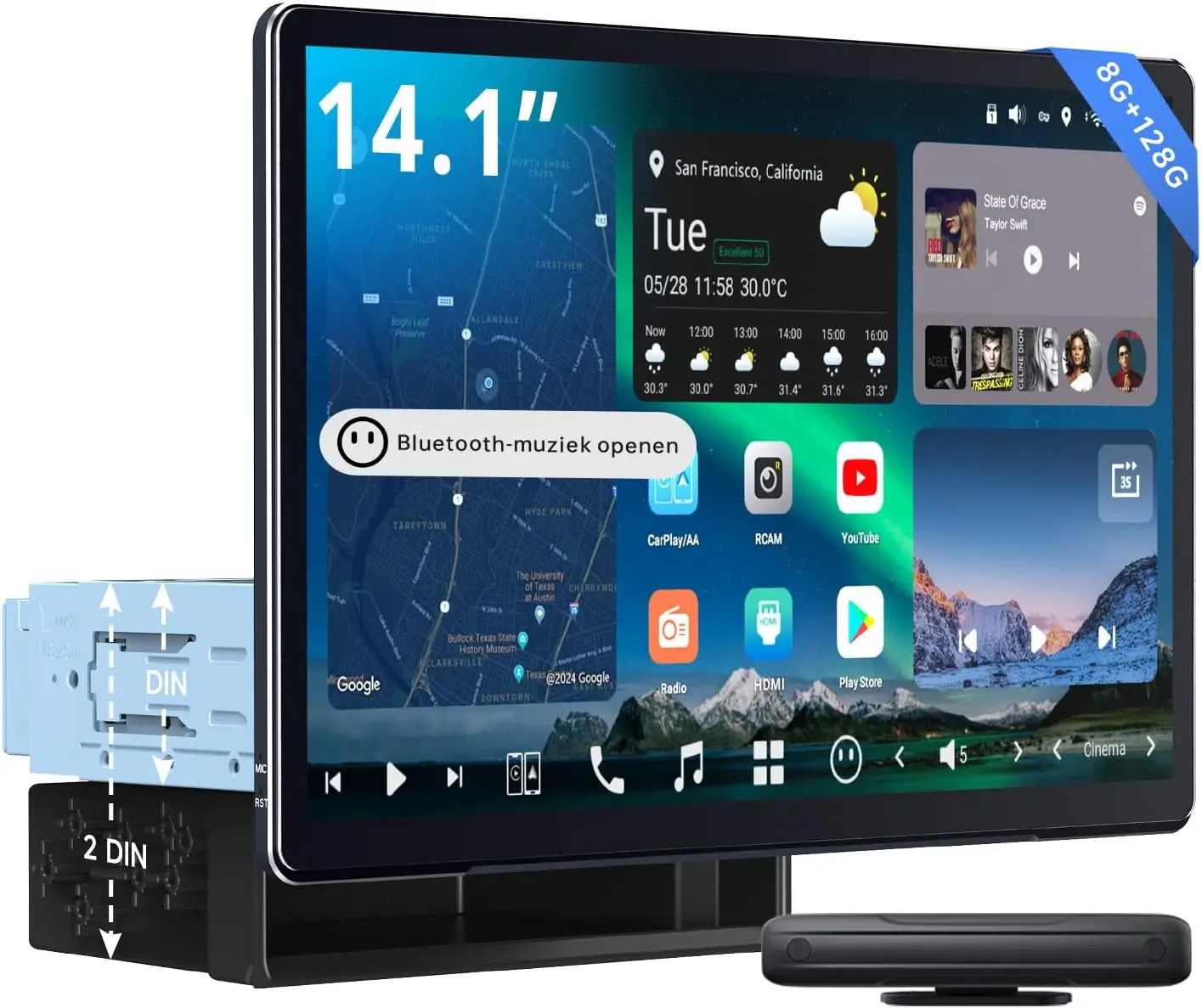 Atoto X10G141E Radio Qled 14.1" Din Simple et Din Double avec IA — Autoradios et unités principales