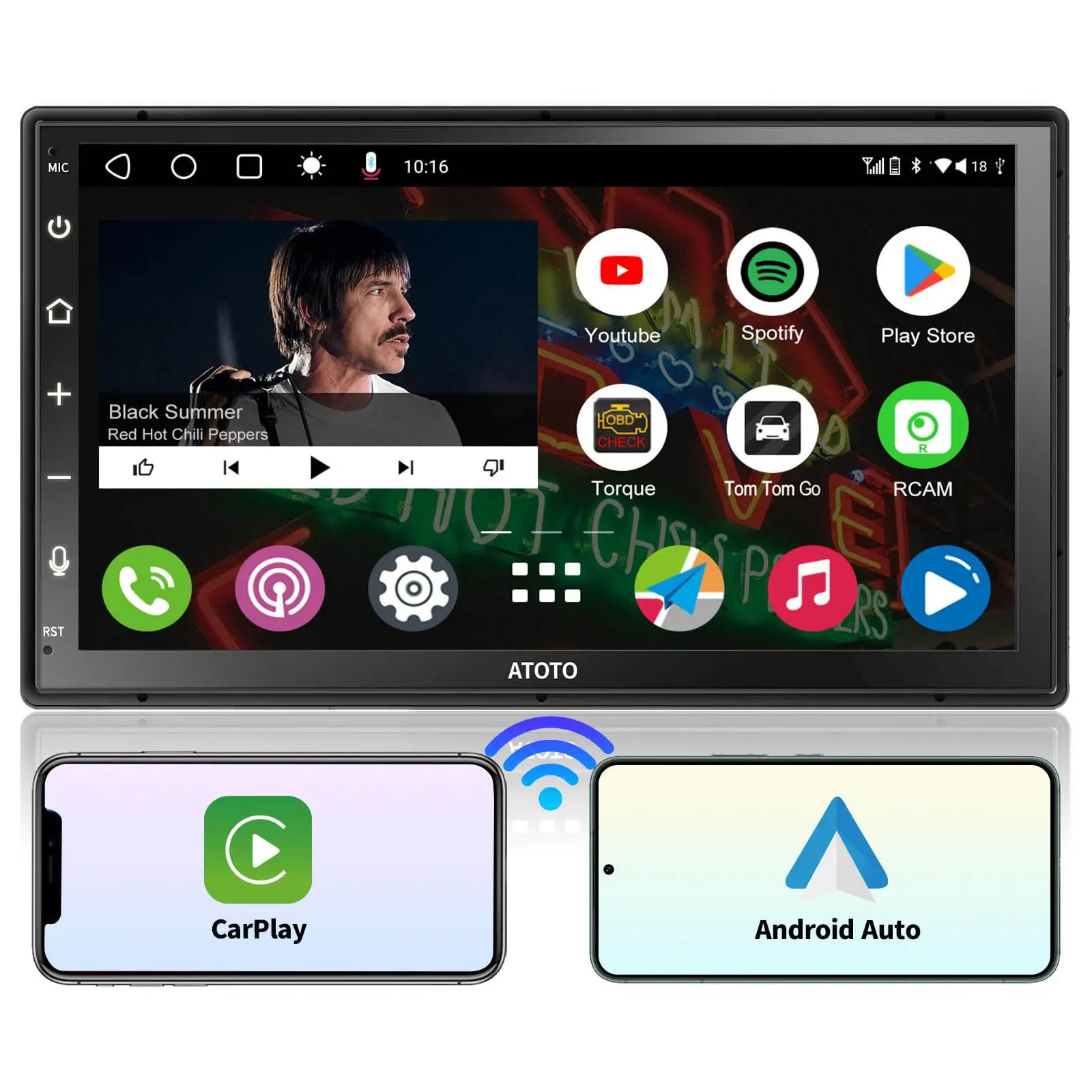 Atoto A6PF 2G+32G Autoradio Android Double Din avec CarPlay sans fil — Autoradios et unités principales