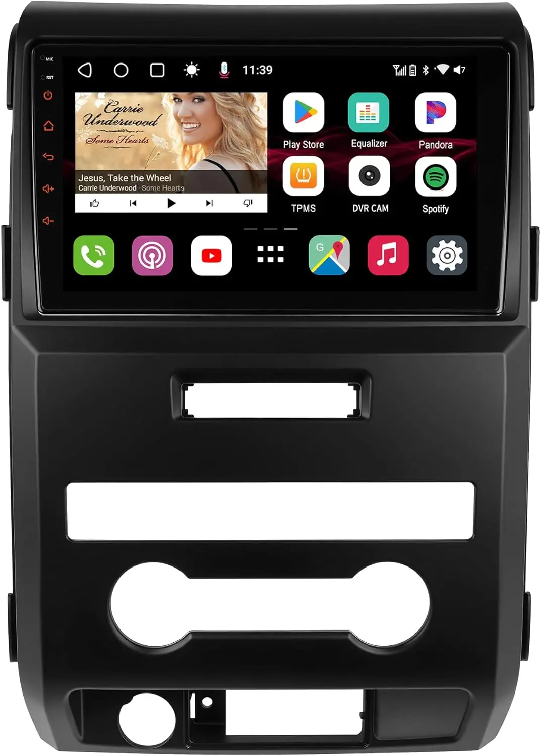 Atoto S8F1509ADM 9" Android Double Din Car Stereo for Ford F150 (2009–2012 Low Trims) with A/C Controls, 4G+32G, Wireless CarPlay & Android Auto — Car Stereos &