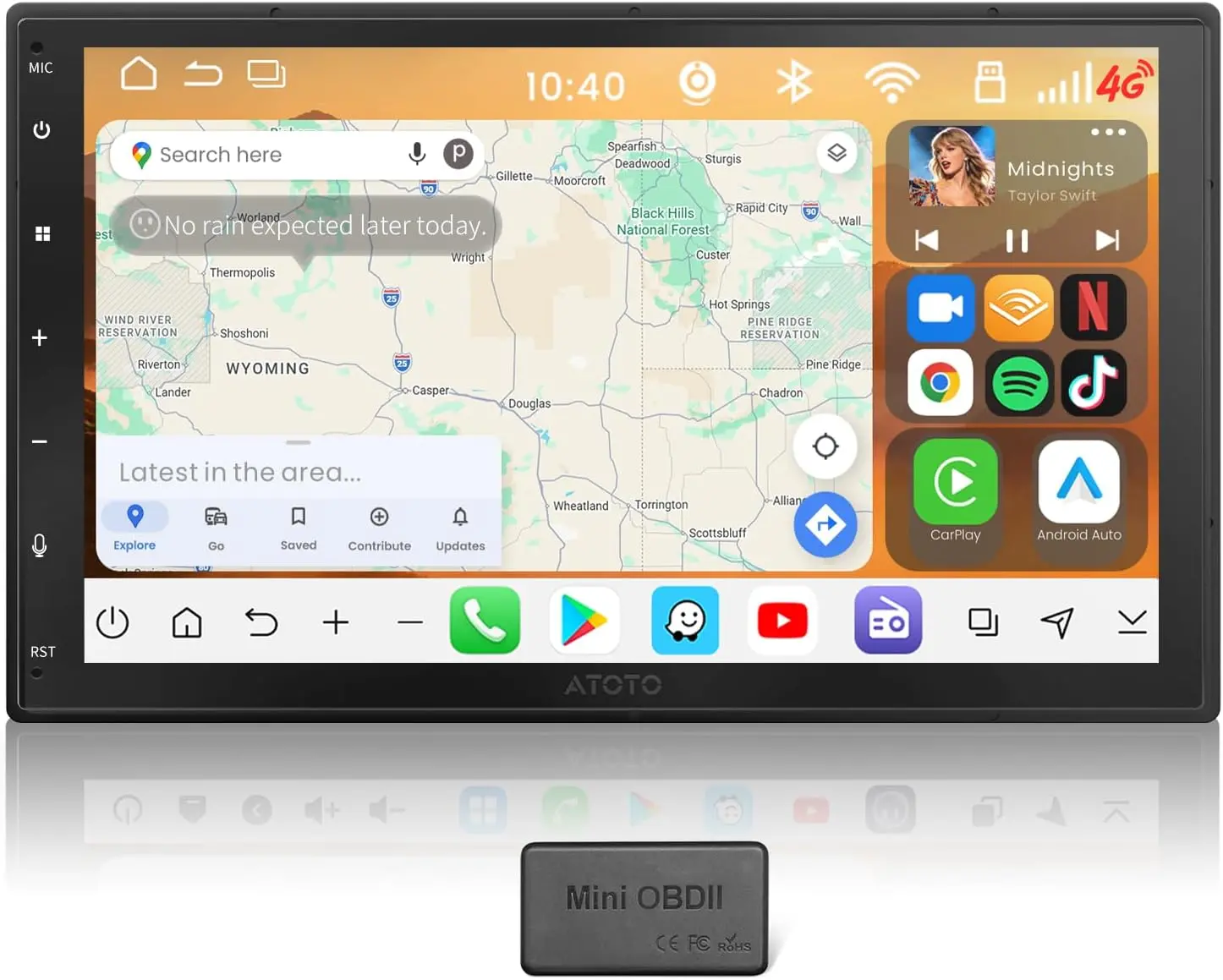 Atoto S8LG2B7SD-S04 Stéréo de voiture Android AI 7" Double DIN avec 4G+64G — Autoradios et unités principales