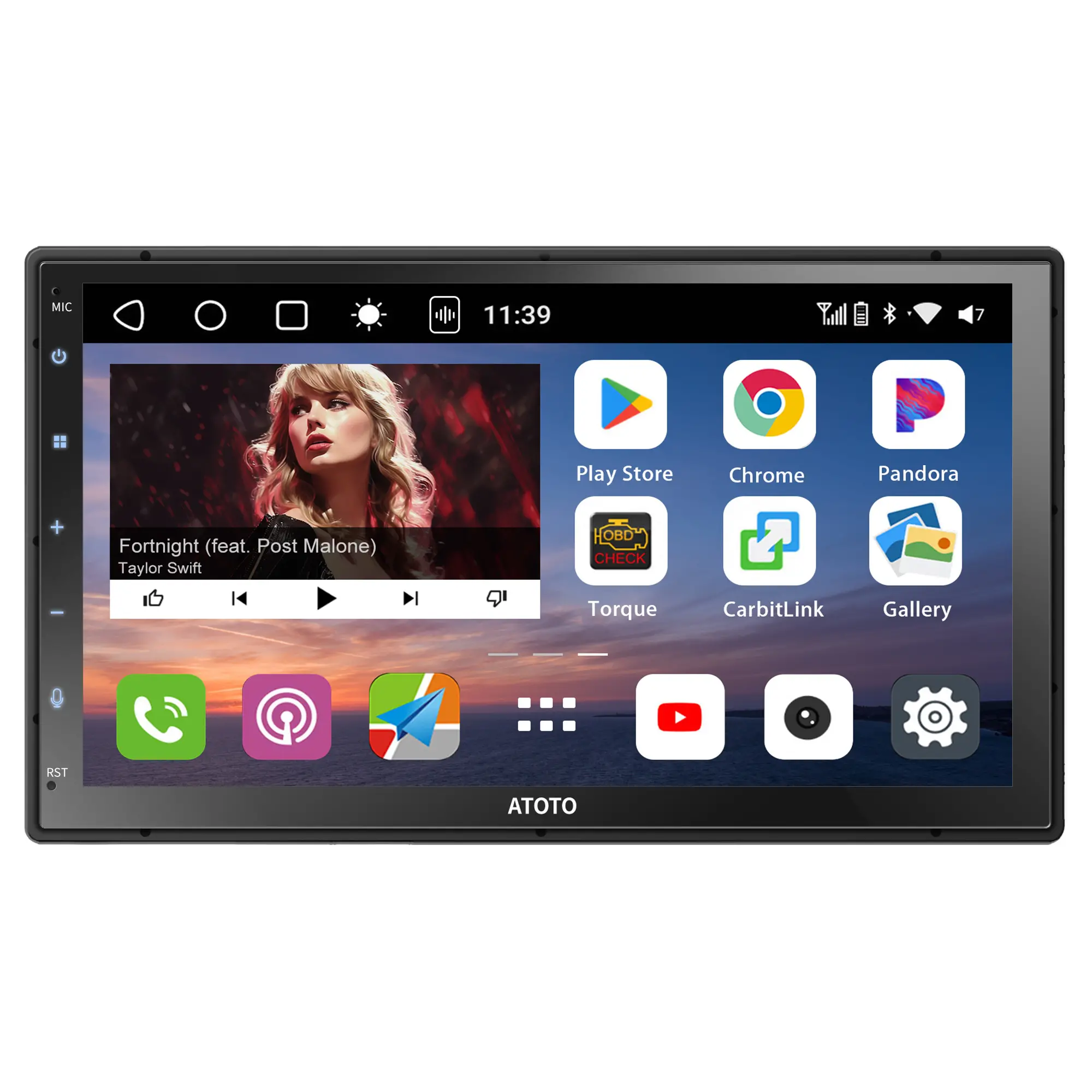 Stéréo de voiture Atoto S8G2C74MS Android Double DIN avec 4G LTE — Autoradios et unités principales