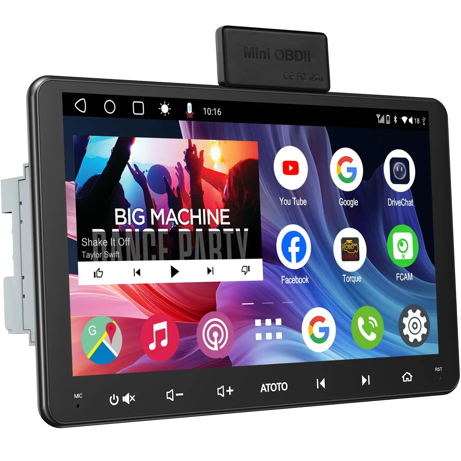 Atoto A6PF Autoradio Android 9 Pouces Double DIN avec CarPlay Sans Fil