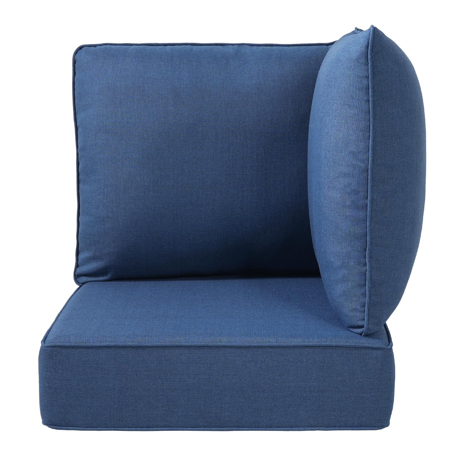 Coussin d'angle de patio extérieur Belord 24x24x6 Bleu classique — Mobilier de patio et d'extérieur