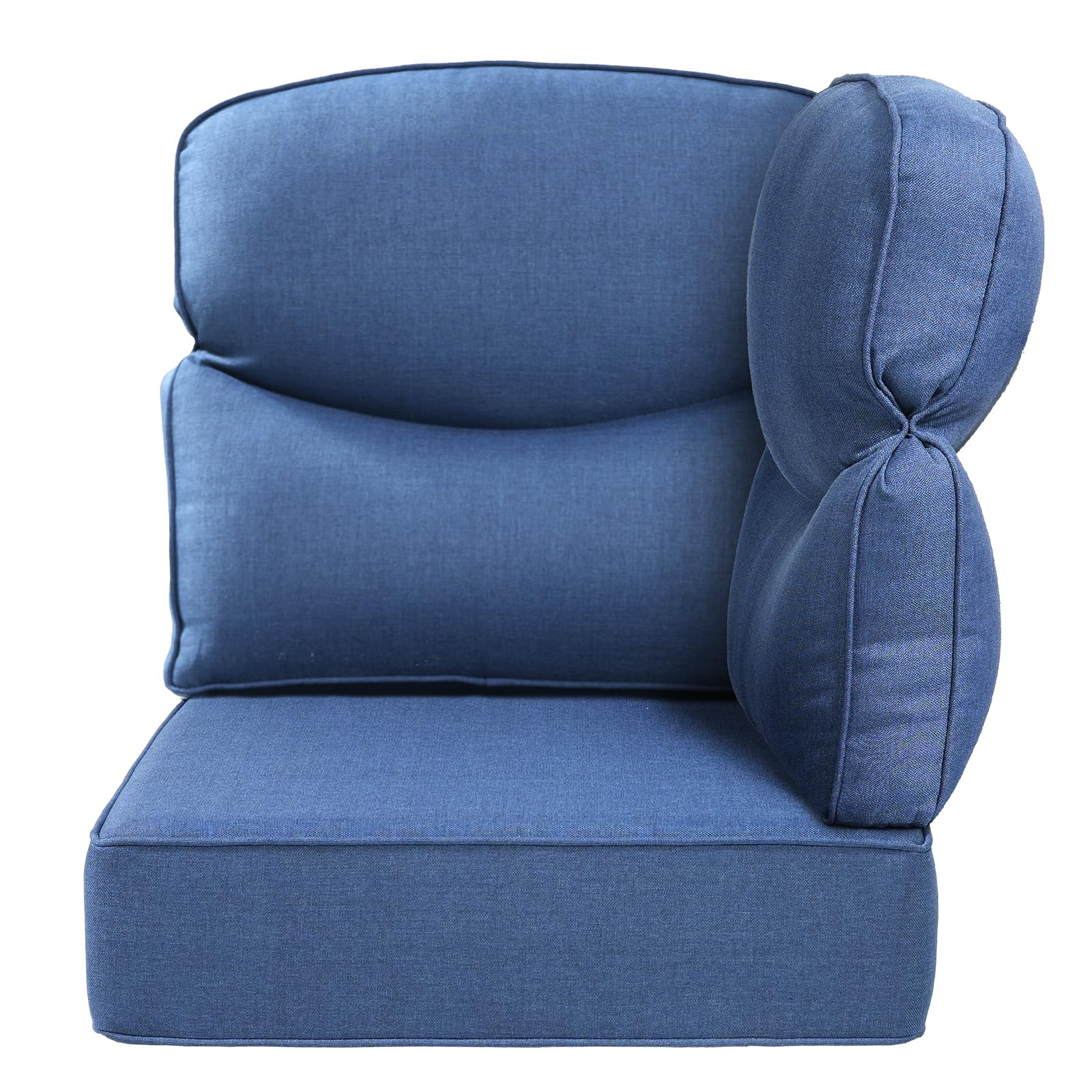 Coussin d'angle extérieur Belord 24x24x6 en bleu souriant