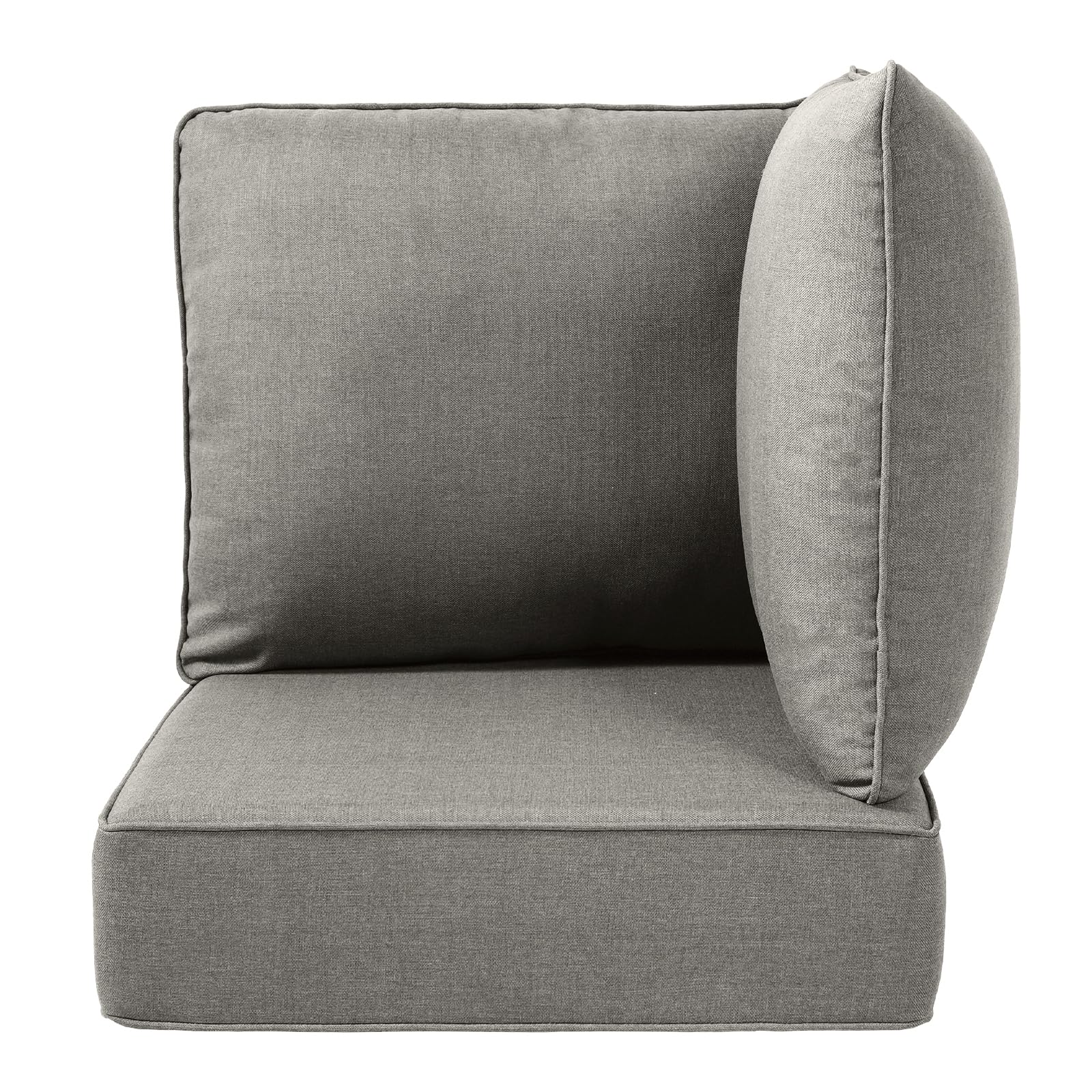 Coussin d'angle extérieur Belord gris classique 24x24x6 — Mobilier de patio et d'extérieur