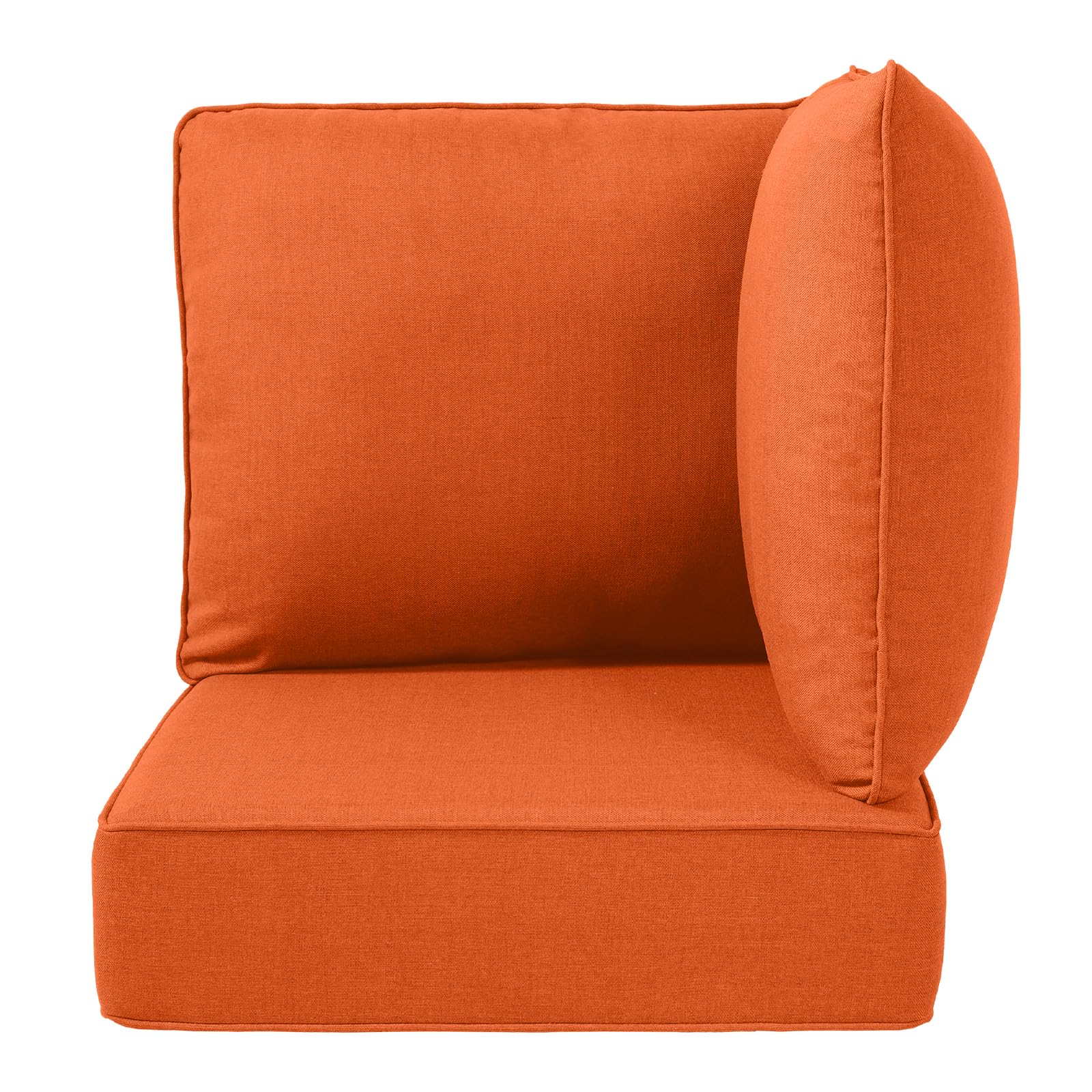 Coussin d'angle extérieur Belord Classic Orange 24x24x6 — Mobilier de patio et d'extérieur