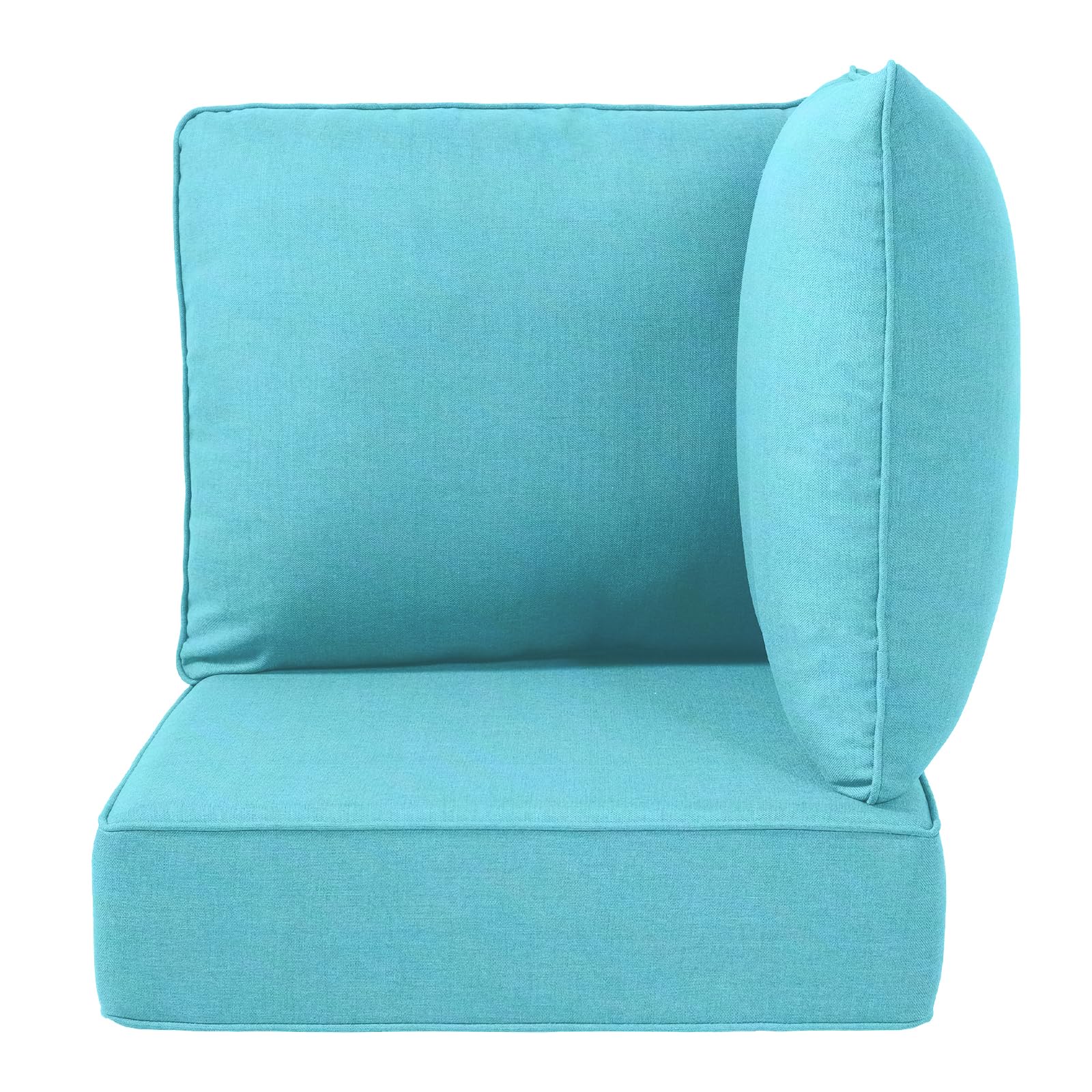 Coussin d'angle extérieur Belord 24x24x6 en turquoise — Mobilier de patio et d'extérieur