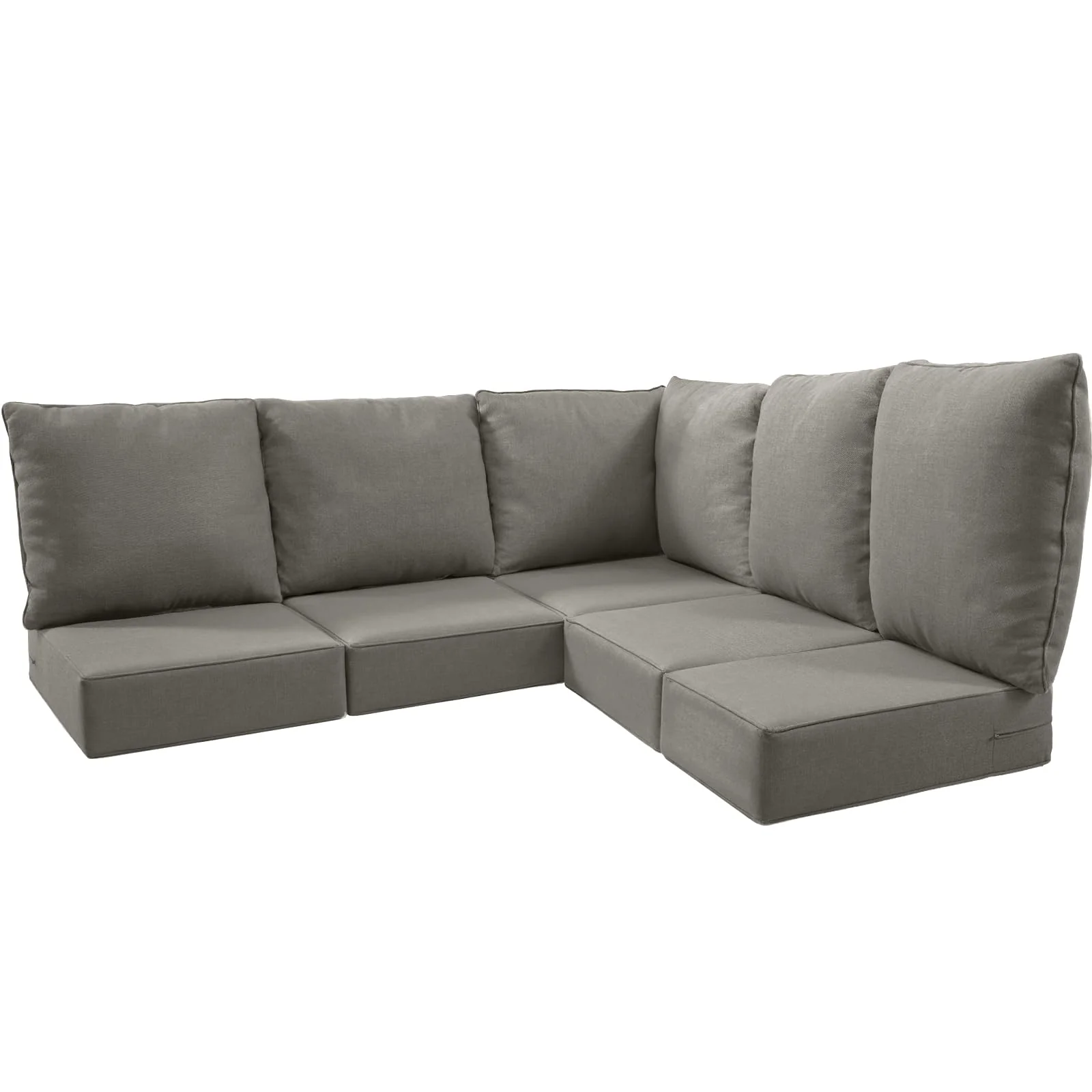 5-Seater Outdoor Patio Corner Cushion in Classic Grey — Patio & Outdoor Furniture