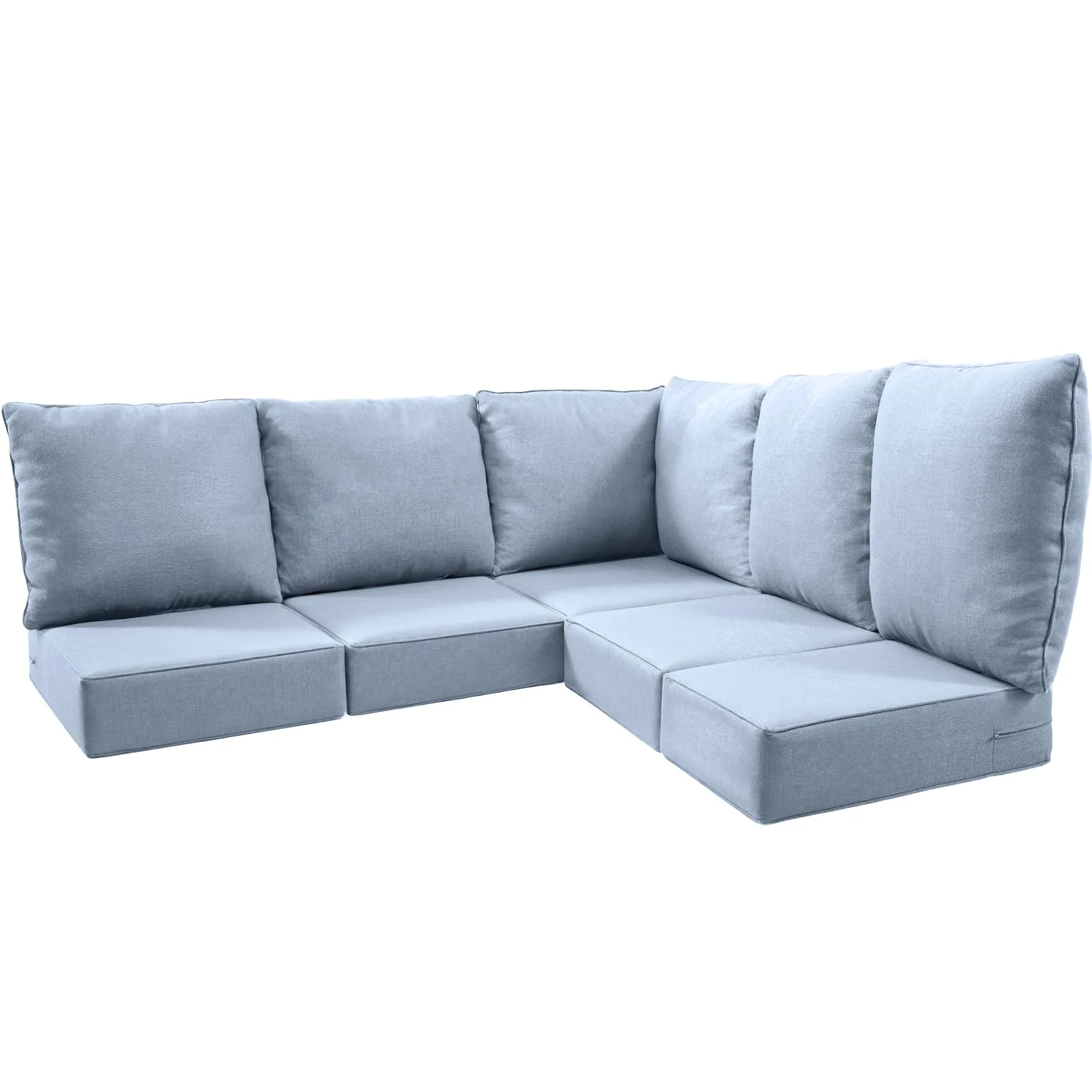 Coussin d'angle pour patio 5 places Bleu Bébé — Mobilier de patio et d'extérieur
