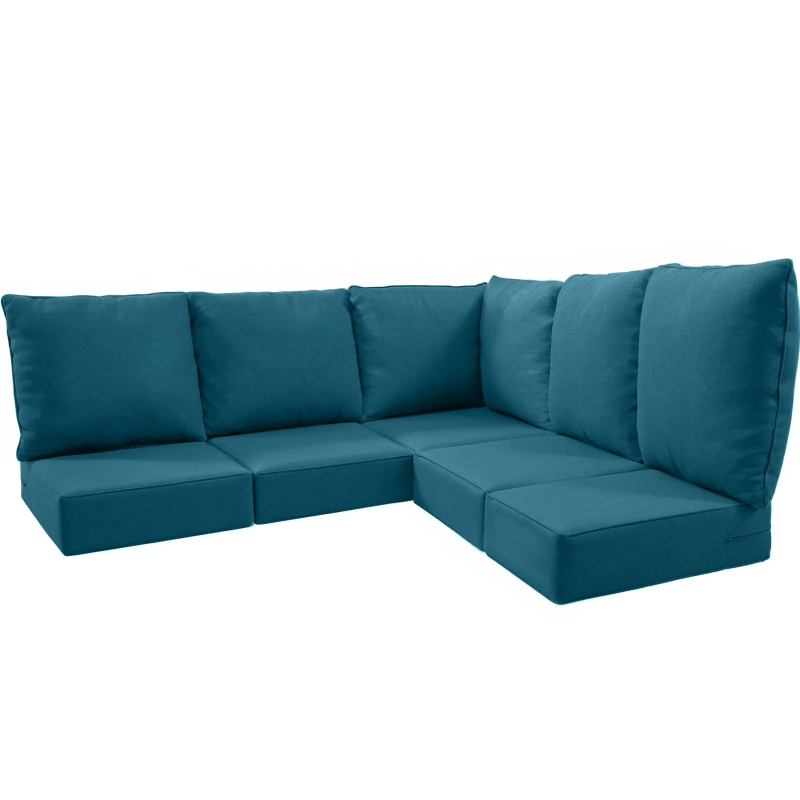 5 Seater Outdoor Patio Corner Cushion Classic Peacock Blue