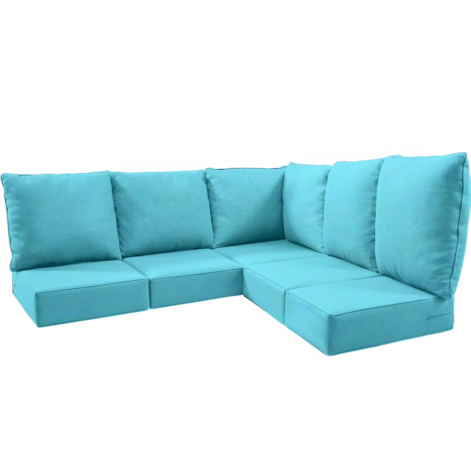 Coussin d'angle extérieur 24x24x6 en turquoise — Mobilier de patio et d'extérieur