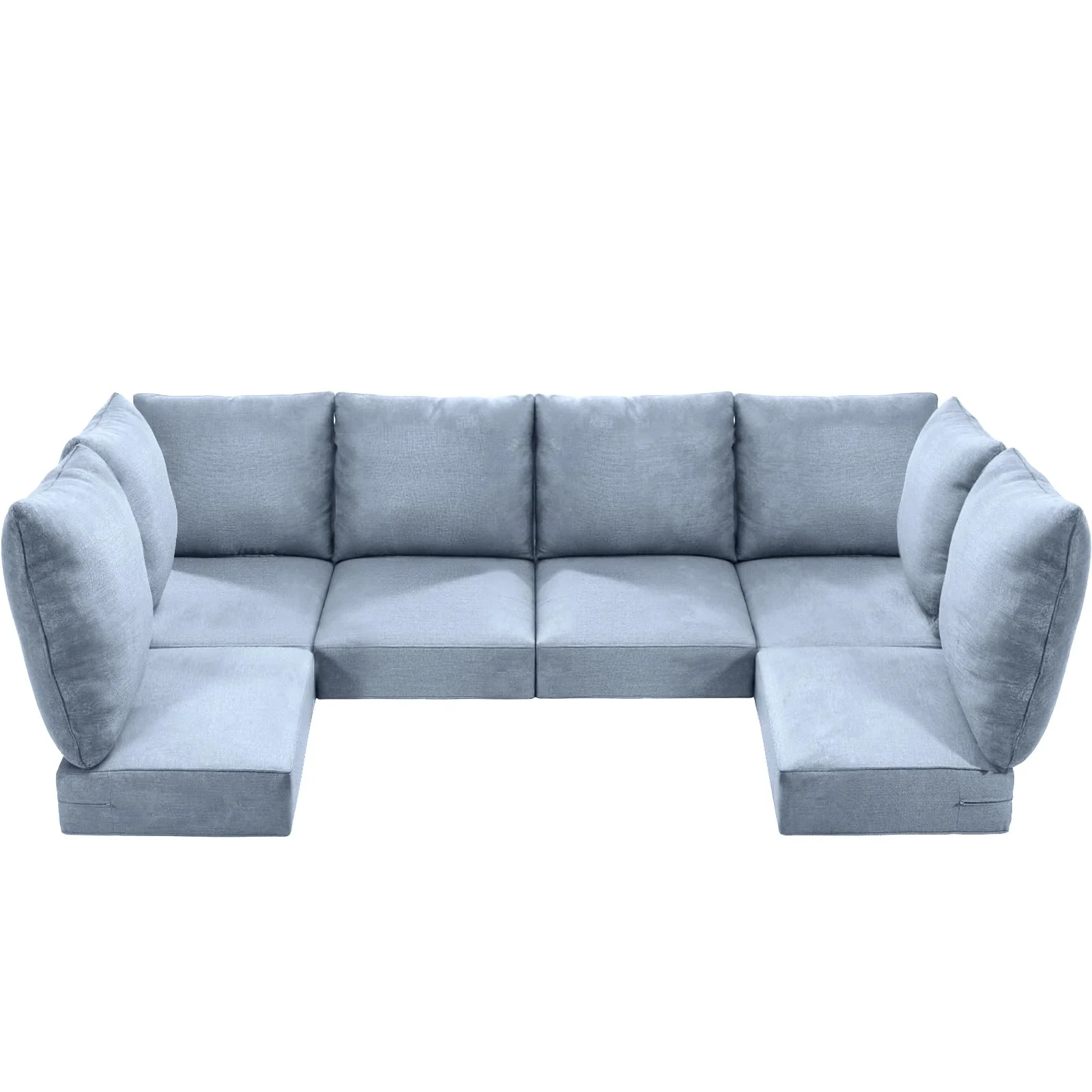 Coussin d'angle de patio extérieur 6 places - Bleu bébé — Mobilier de patio et d'extérieur