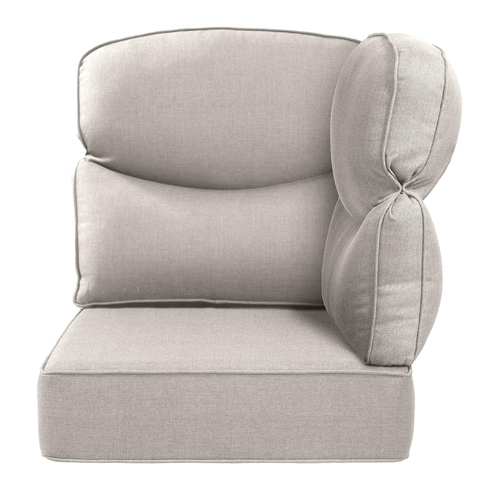 Coussin d'angle extérieur Belord 24x24x6 en beige Smile — Mobilier de patio et d'extérieur