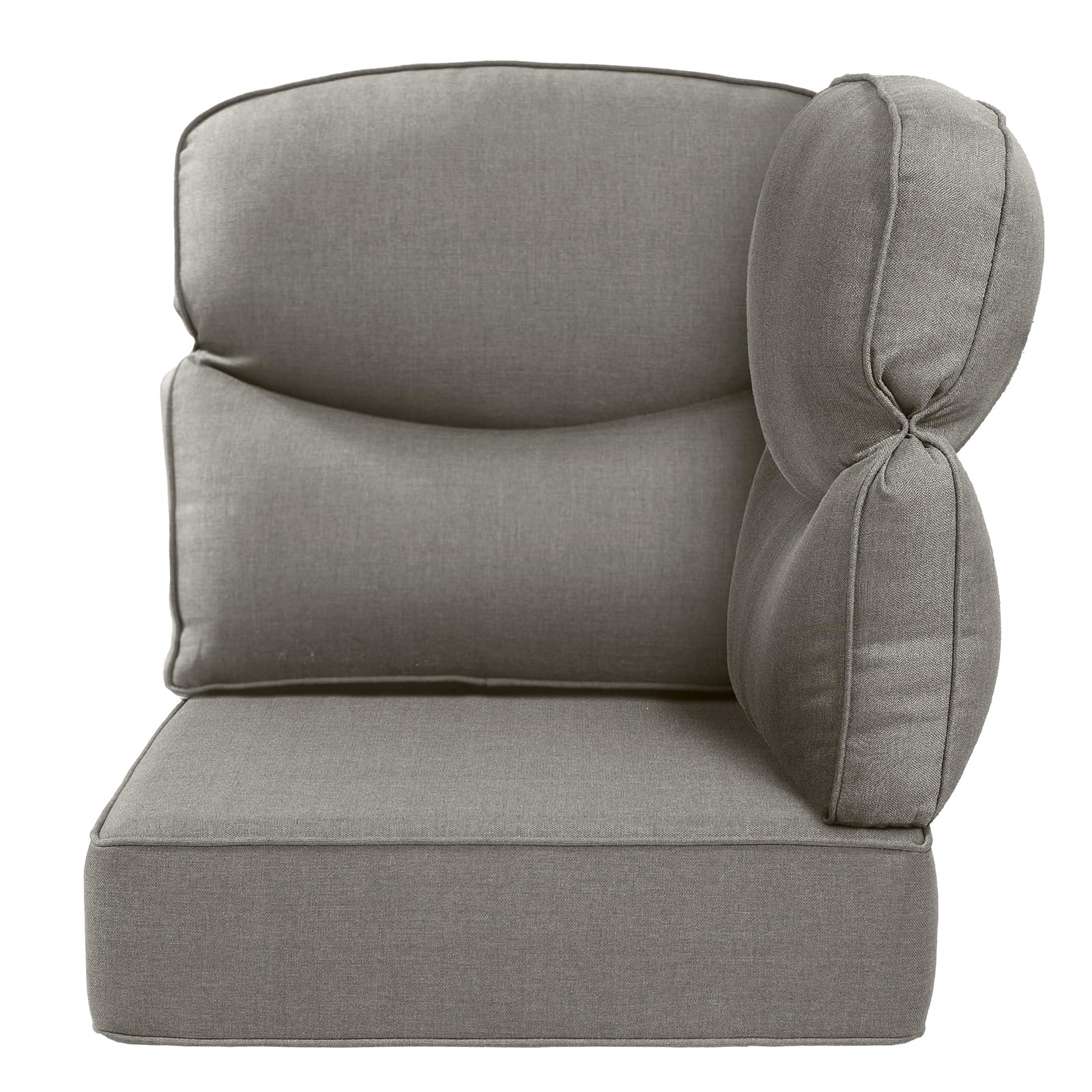 Coussin d'angle extérieur Belord 24x24x6 - Sourire Gris — Mobilier de patio et d'extérieur