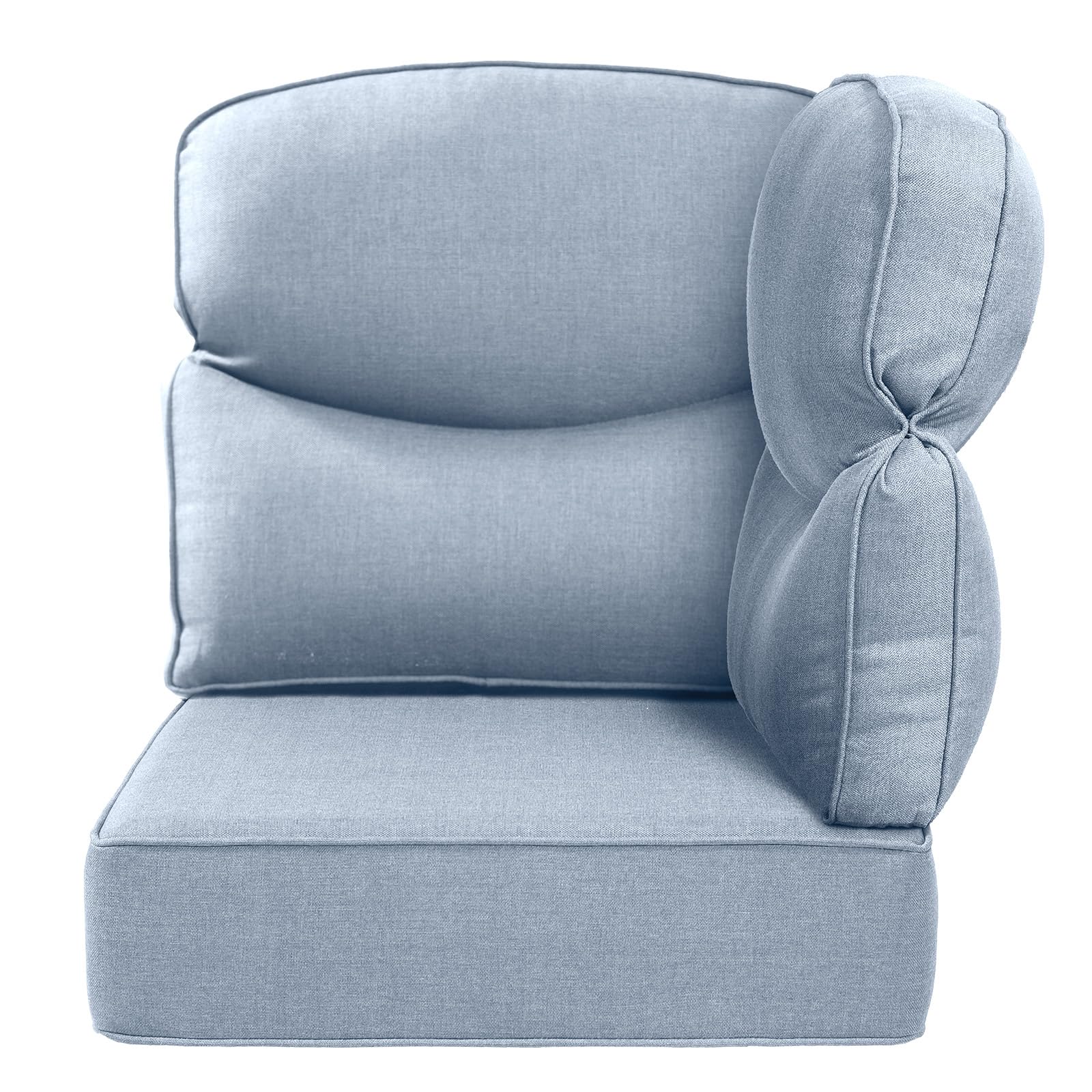 Coussin d'angle extérieur Belord 24x24x6 - Bleu bébé — Mobilier de patio et d'extérieur