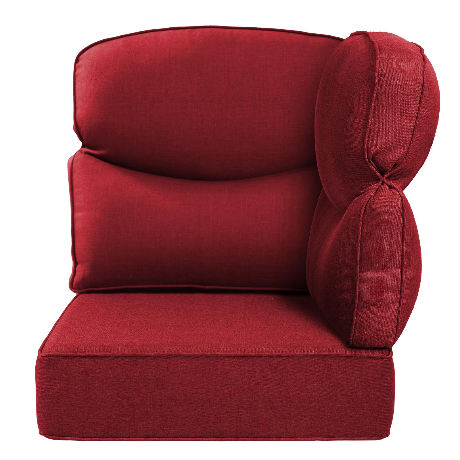 Belord 24x24x6 Outdoor Patio Corner Cushion in Smile Red — Patio & Outdoor Furniture
