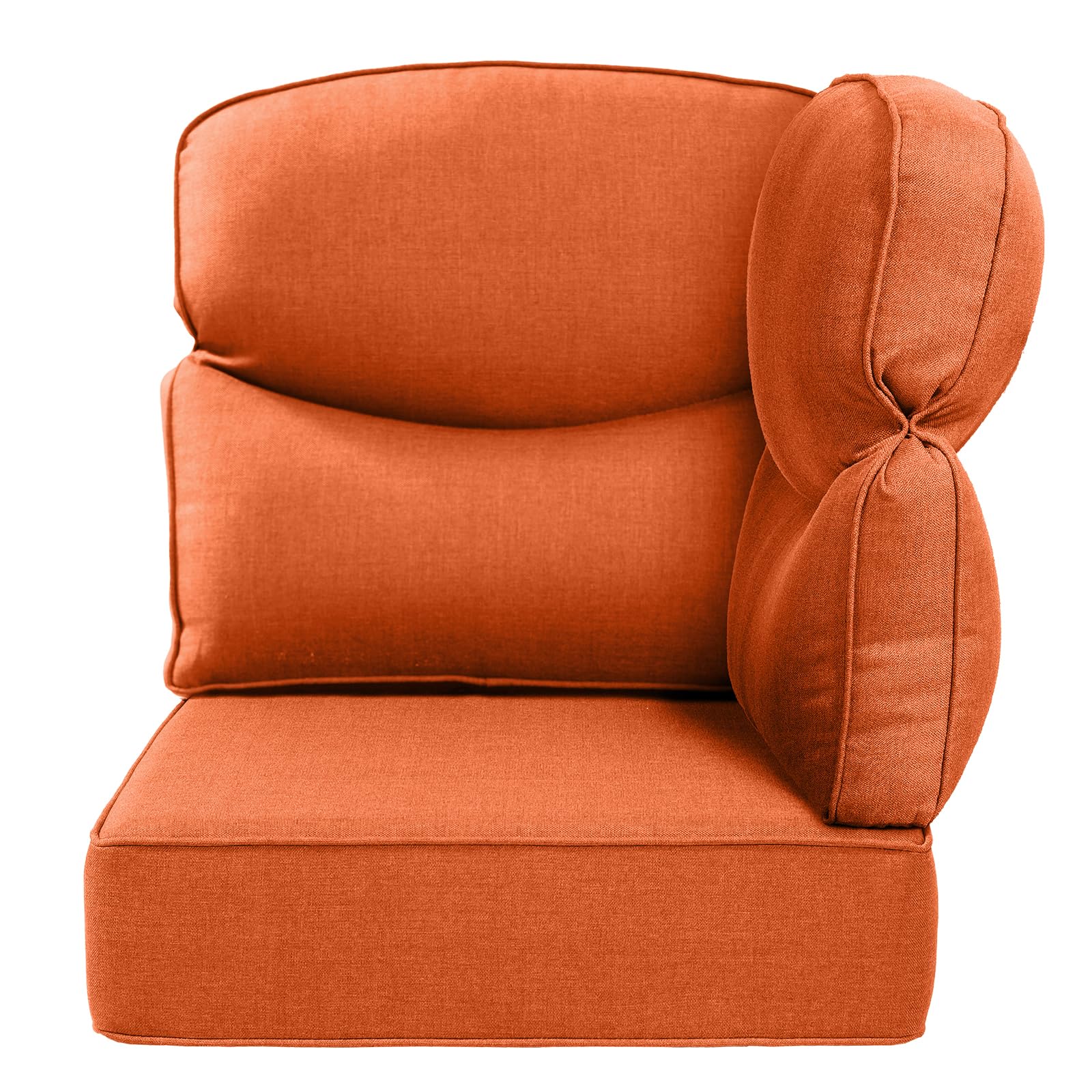 Belord Outdoor Patio Corner Cushion - 24x24x6 Inches - Orange — Patio & Outdoor Furniture