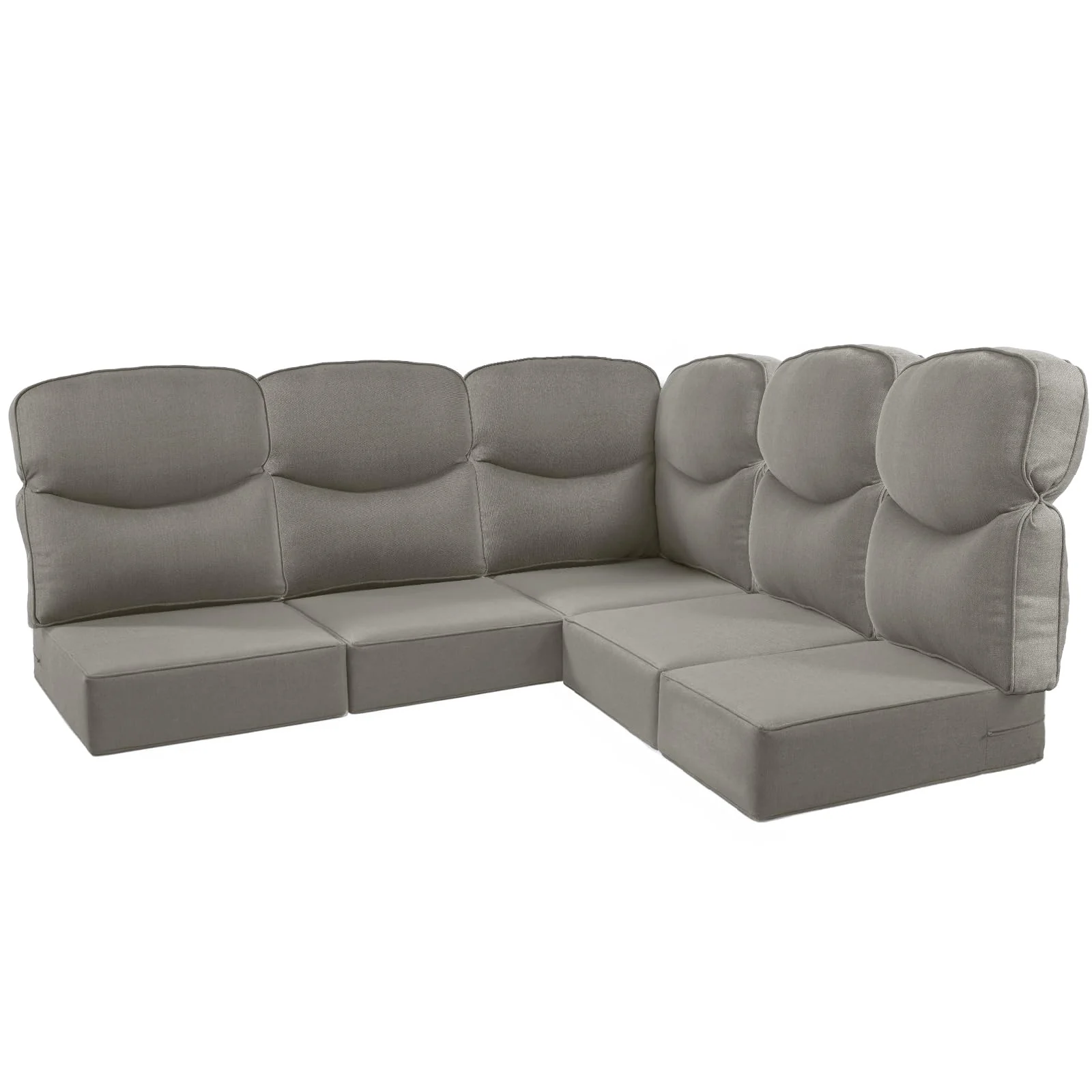 Coussin de coin extérieur 5 places Smile Grey — Mobilier de patio et d'extérieur