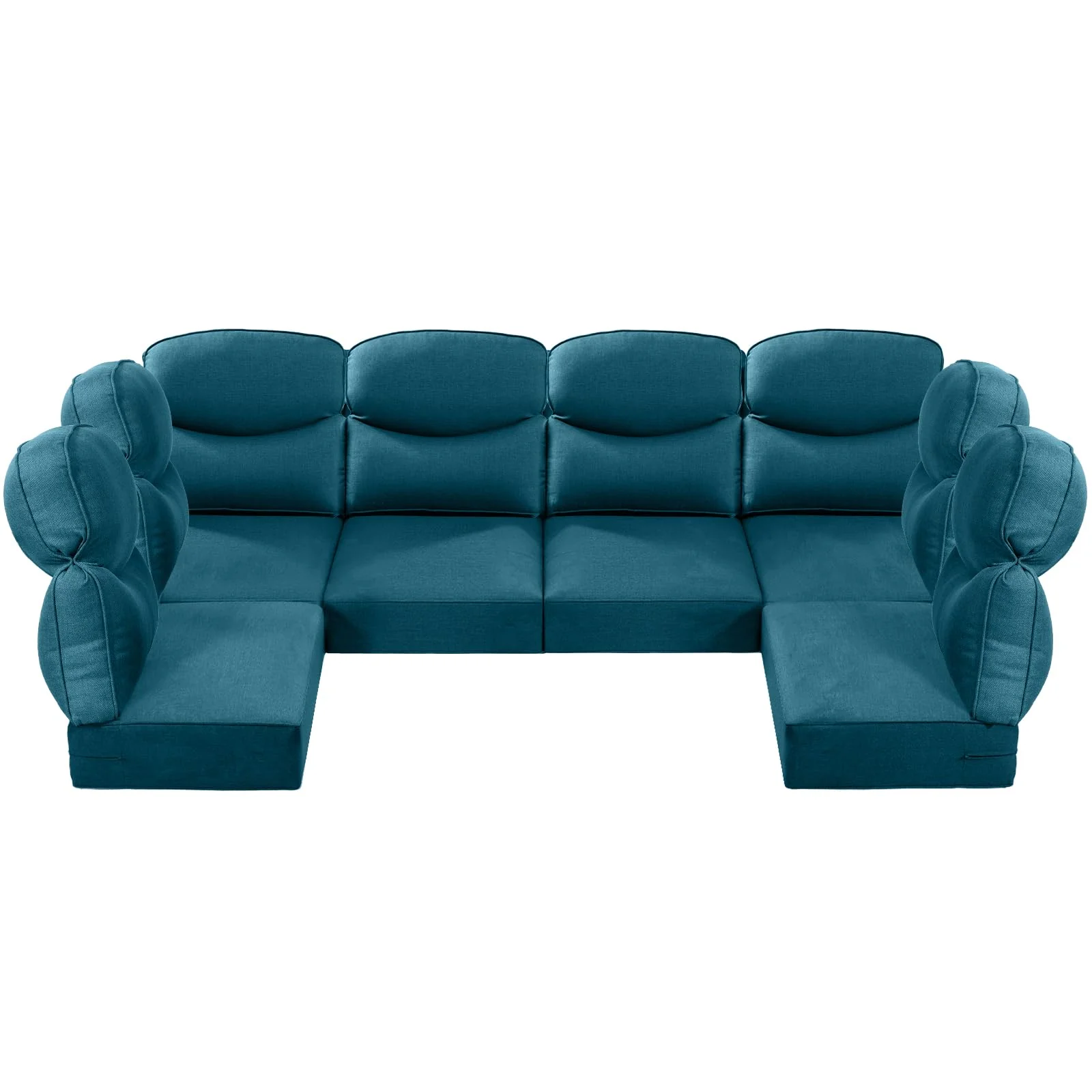 6 Seater Outdoor Patio Corner Cushion in Peacock Blue — Patio & Outdoor Furniture