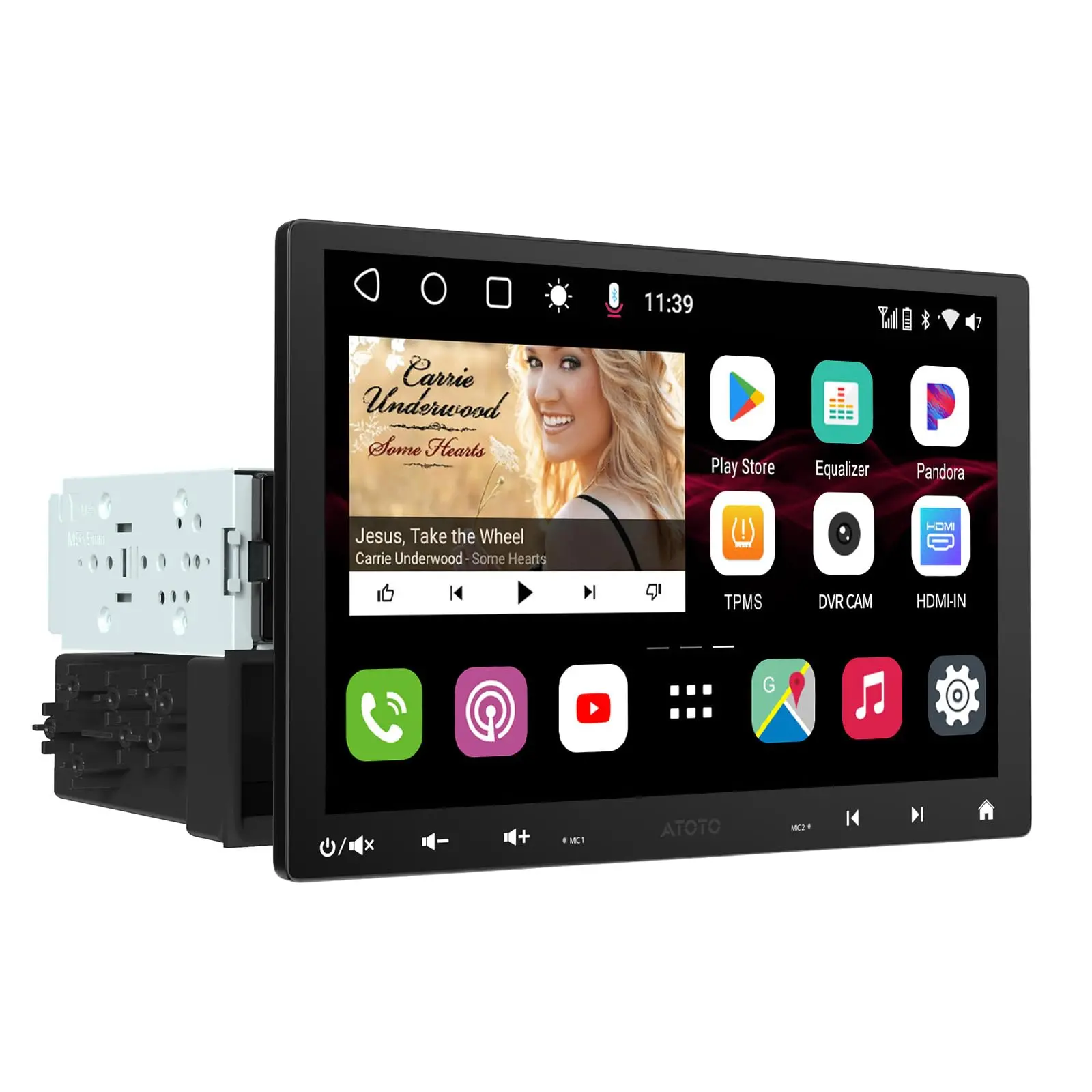 Autoradio Android Atotozone 10" Qled 1DIN & 2DIN avec Écran Tactile — Autoradios et unités principales