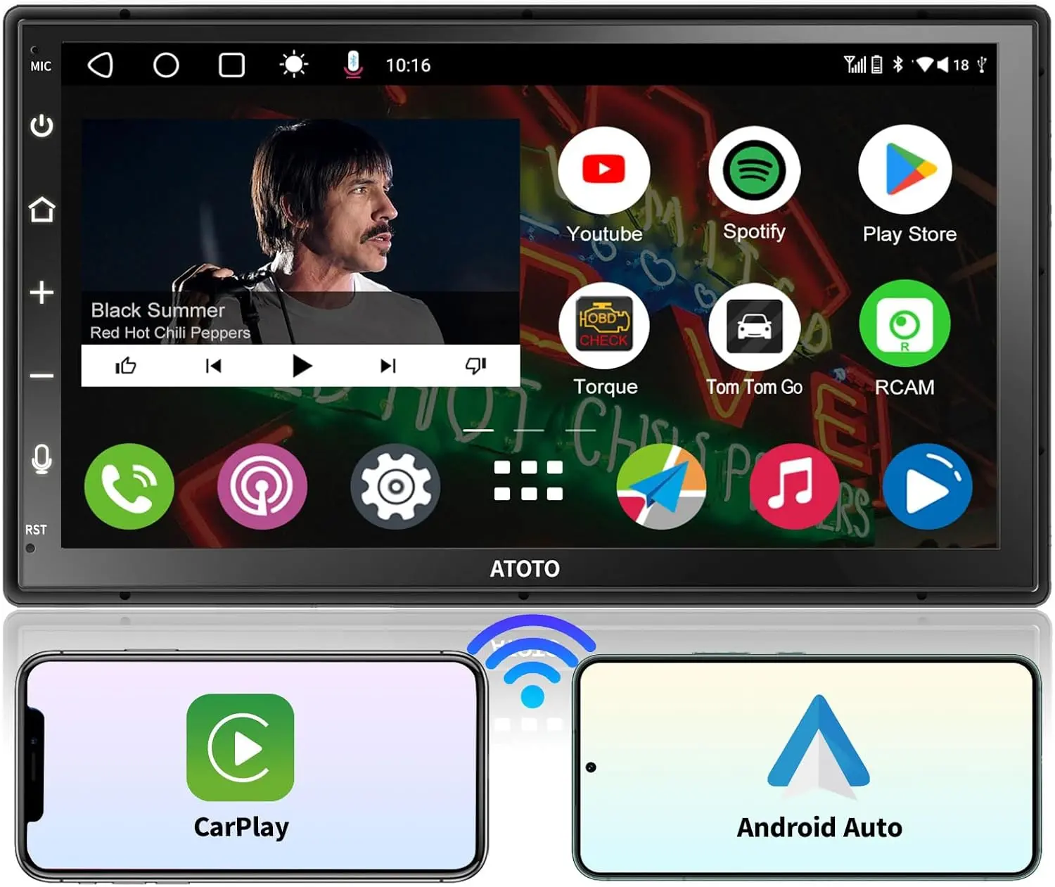 Atoto A6G2B7PF 2 DIN Android Car Stereo with 7" QLED Screen — Car Stereos & Head Units