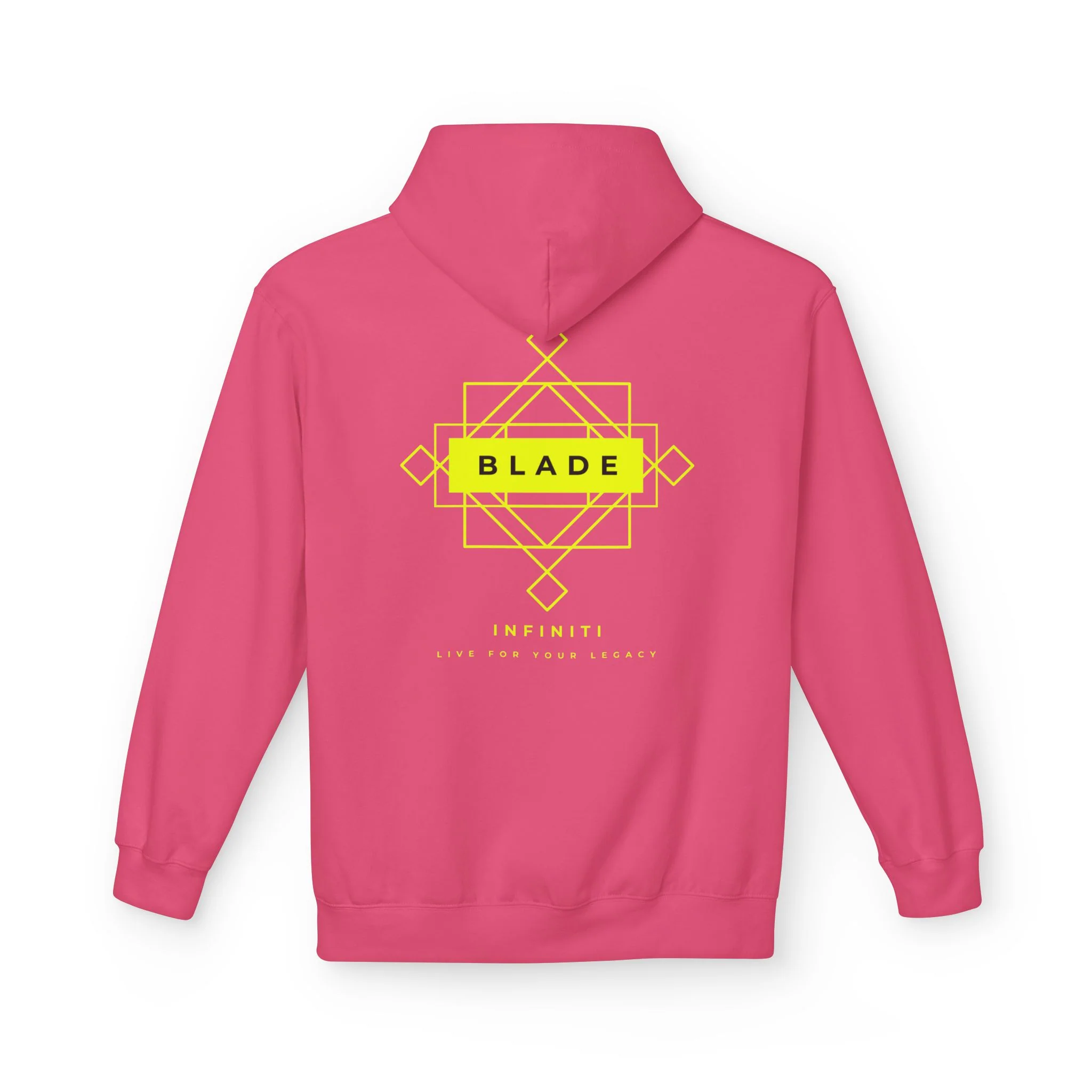 Hoodie Géométrique Infiniti Vert Néon - S / Pink Lemonade — Sweats à capuche pour hommes