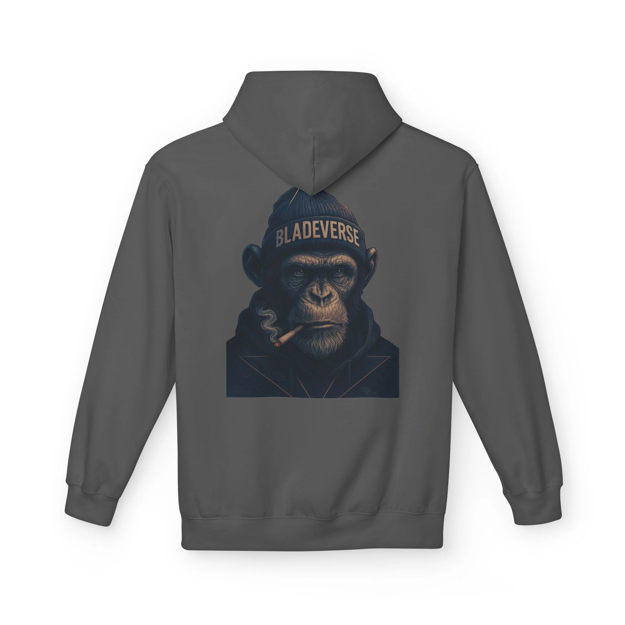 Bladeverse Galactic Weed Monkey Hoodie - Charcoal - S — Mens Hoodies