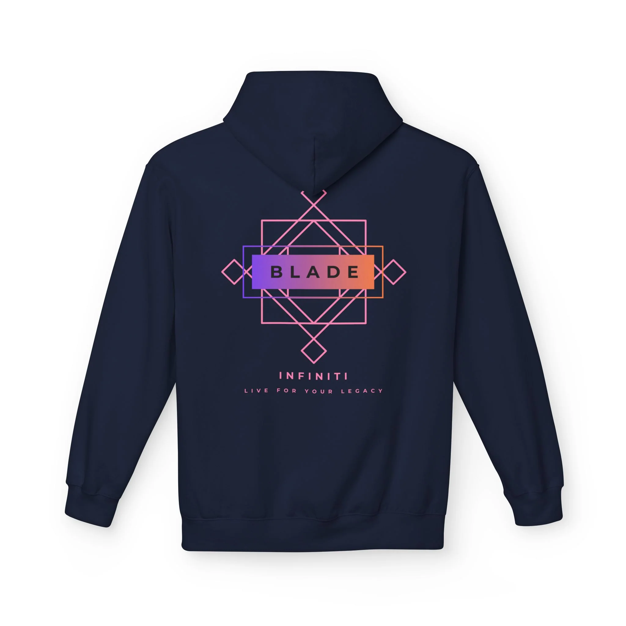 Geometric Infiniti Purple/Pink/Orange Ombre Hoodie - Printify — Mens Hoodies