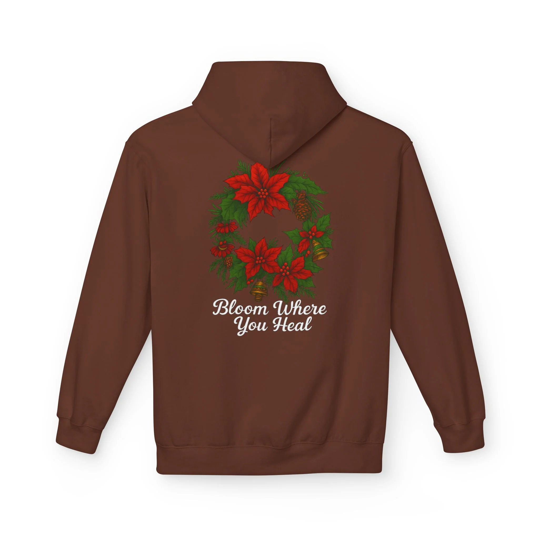 Bloom Where You Heal Wreath Hoodie - Cocoa - Unisex