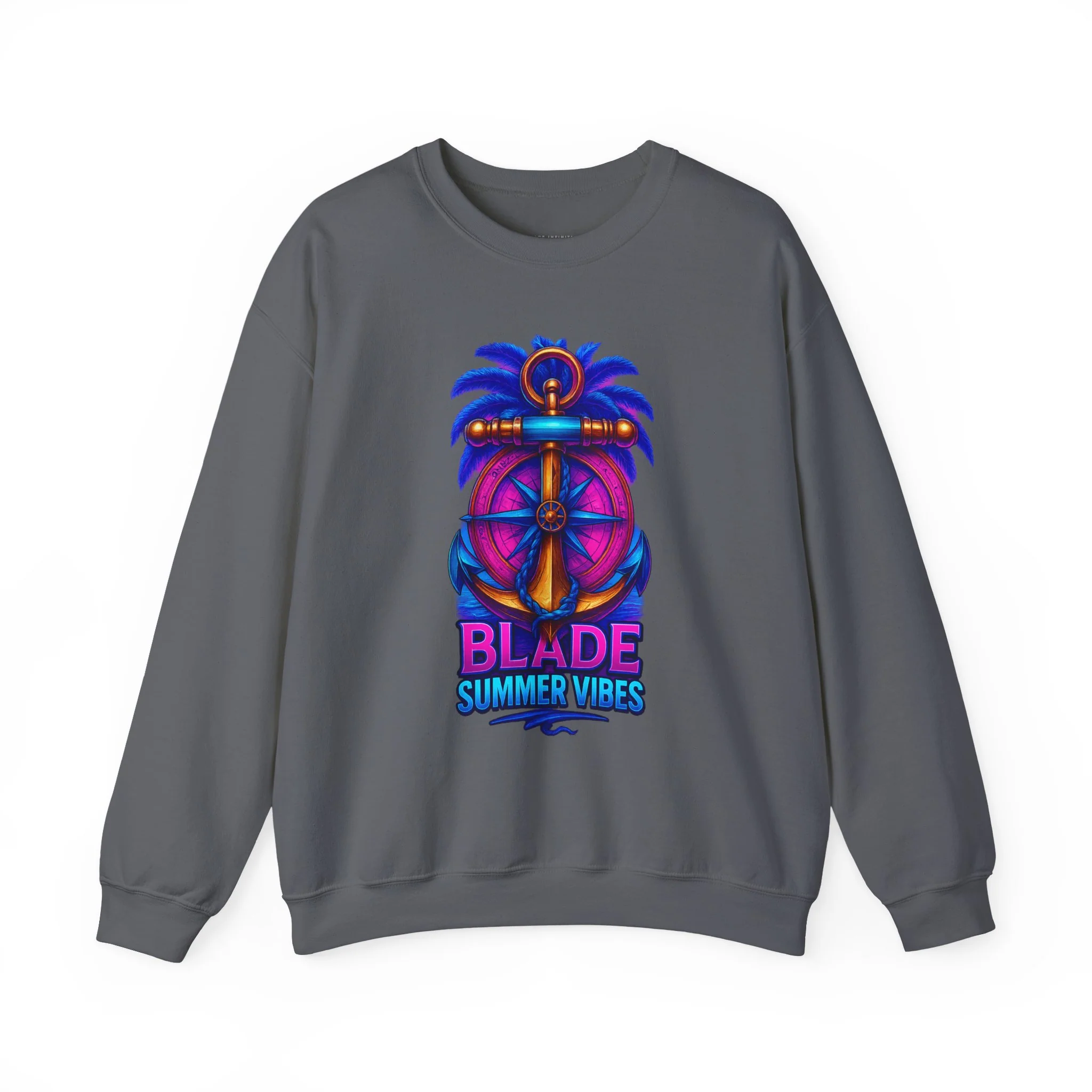 Sweater Unisexe à Col Rond Anchor Compass de Blade Infiniti — Chandails pour femmes