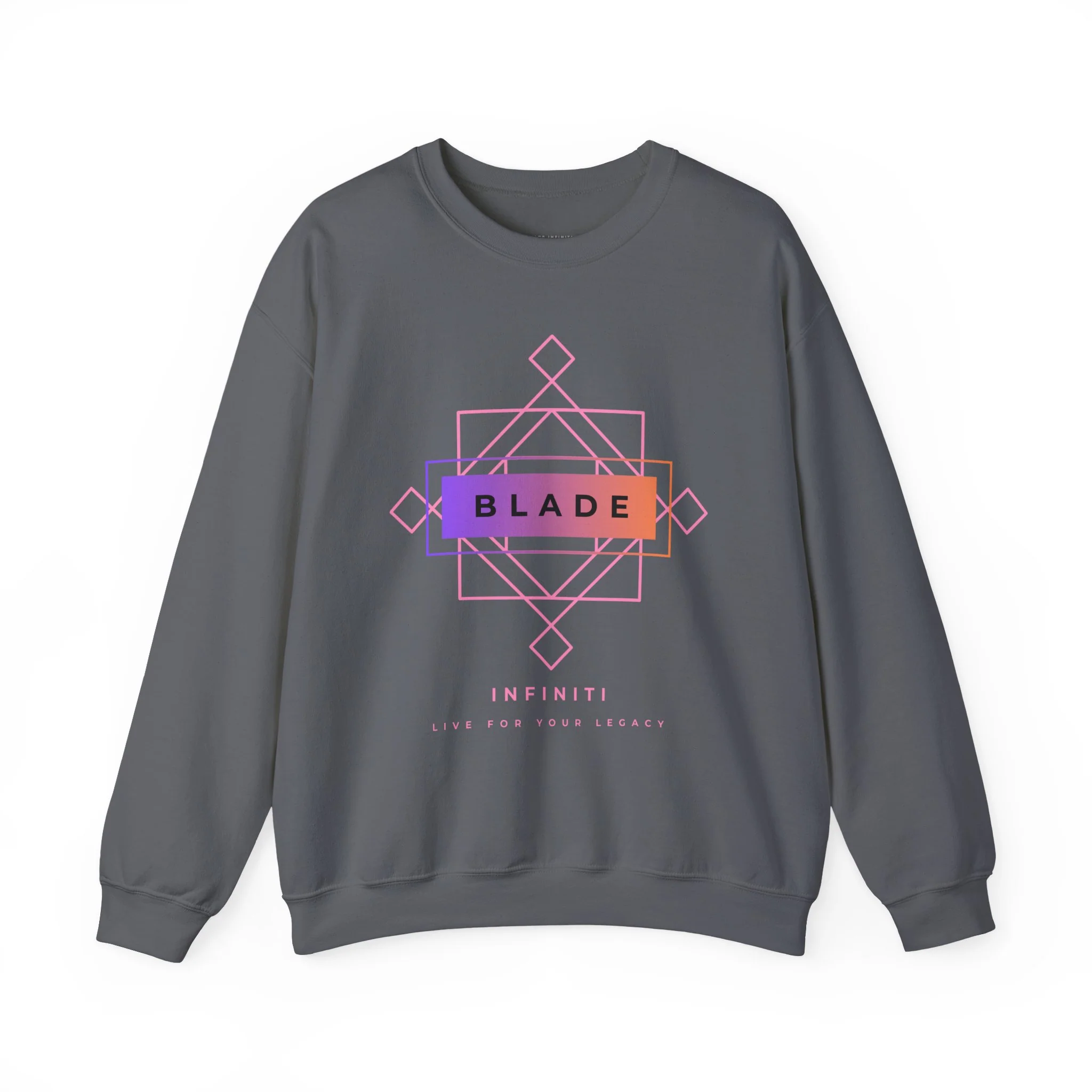 Sweat à col rond Geometric Infiniti Rose/Violet Ombre - Charbon — Chandails pour femmes