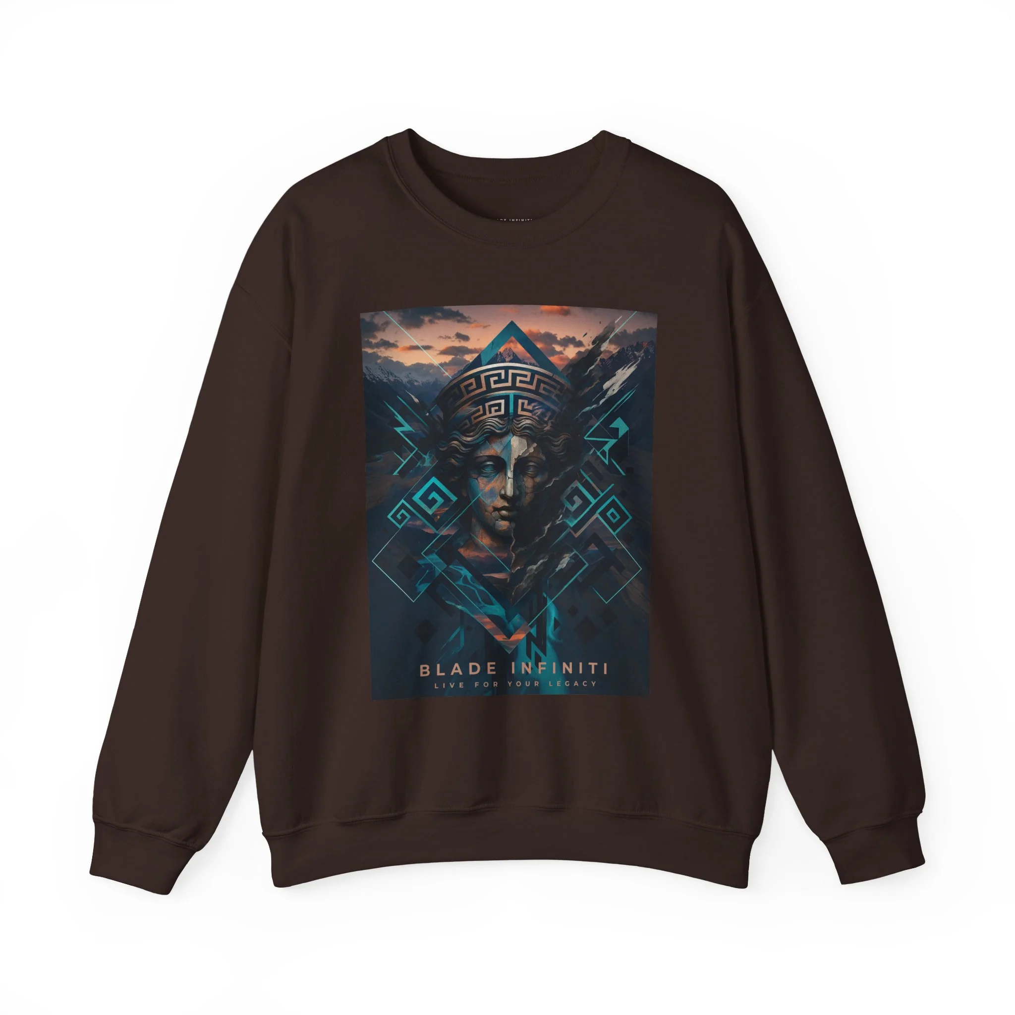 Chandail Unisexe Crewneck Greek God - Chocolat Foncé
