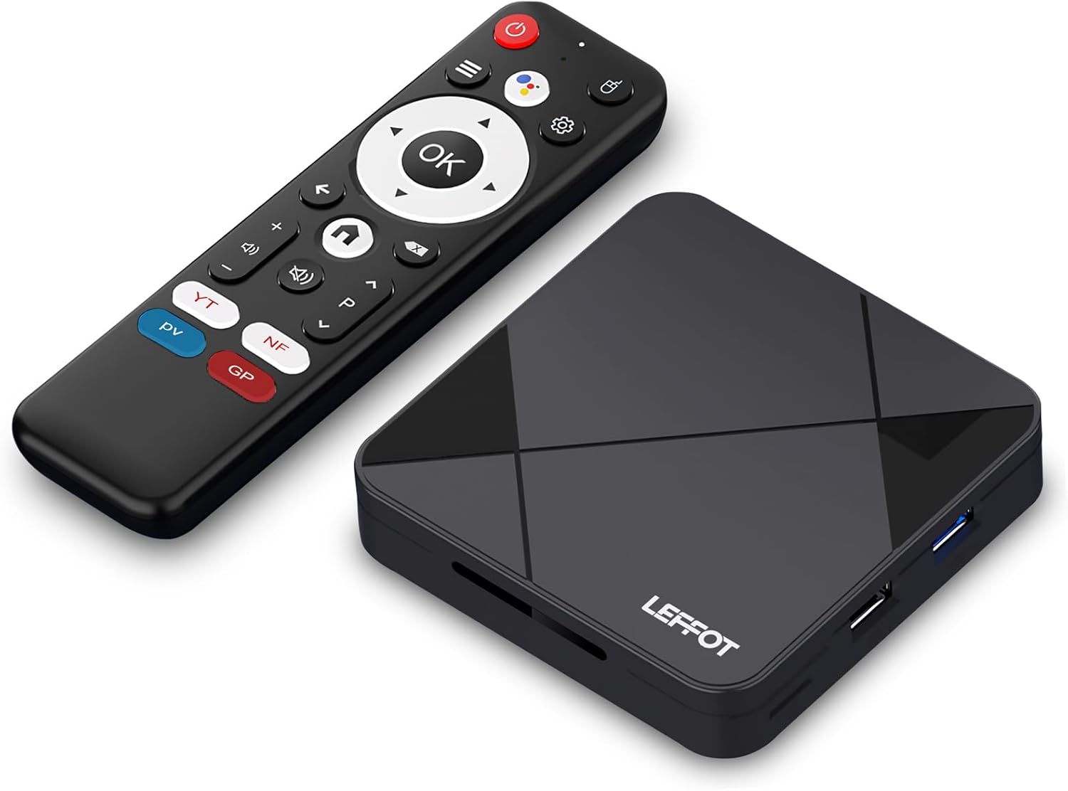 LEFFOT RK3518 Boîtier Android 14 4K Ultra HD — Appareil de diffusion en continu