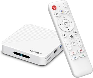 LEFFOT Boîtier TV Android 14.0 4K Ultra HD — Appareil de diffusion en continu