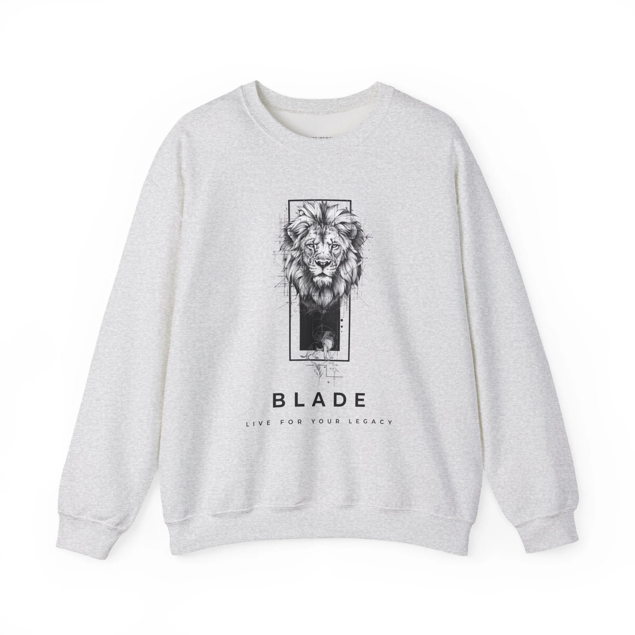 Manteau Crewneck Unisexe Legacy King Lion - Cendre