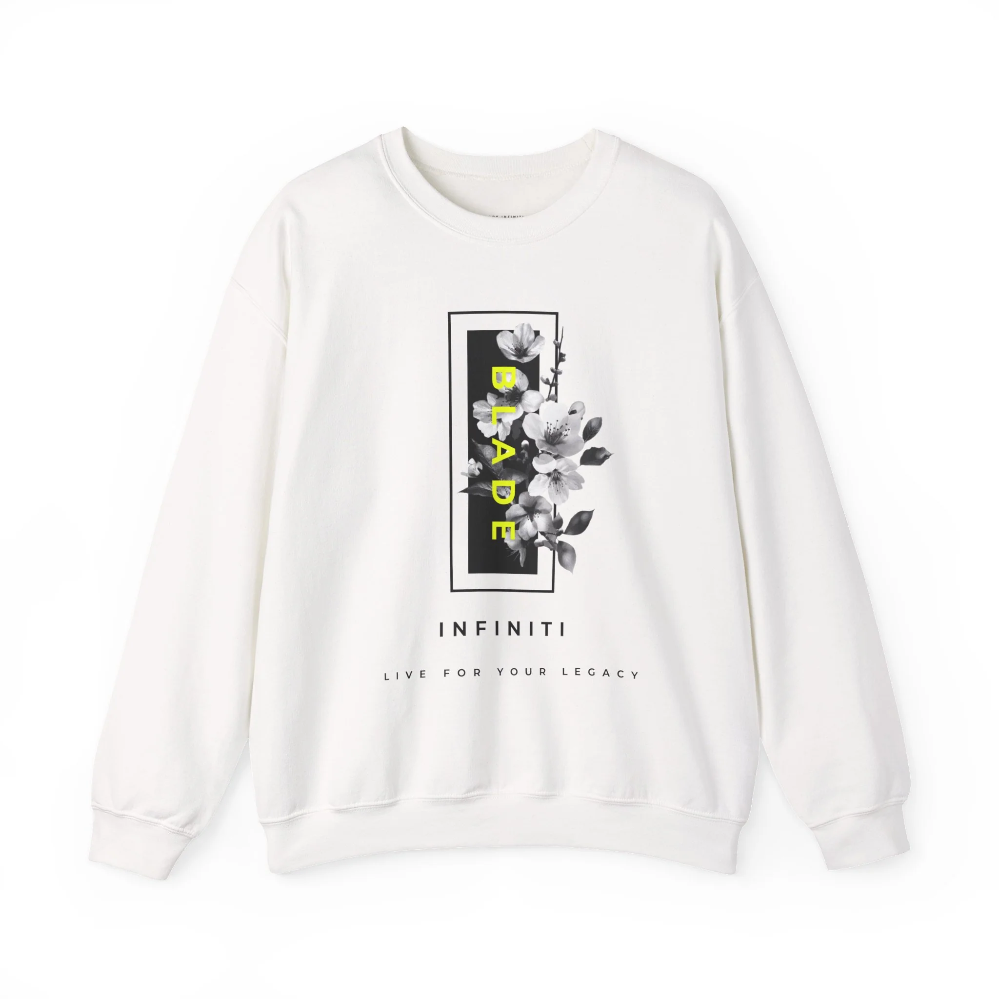 Bloom Bae Neon Green Floral Unisex Crewneck Sweater — Womens Sweaters