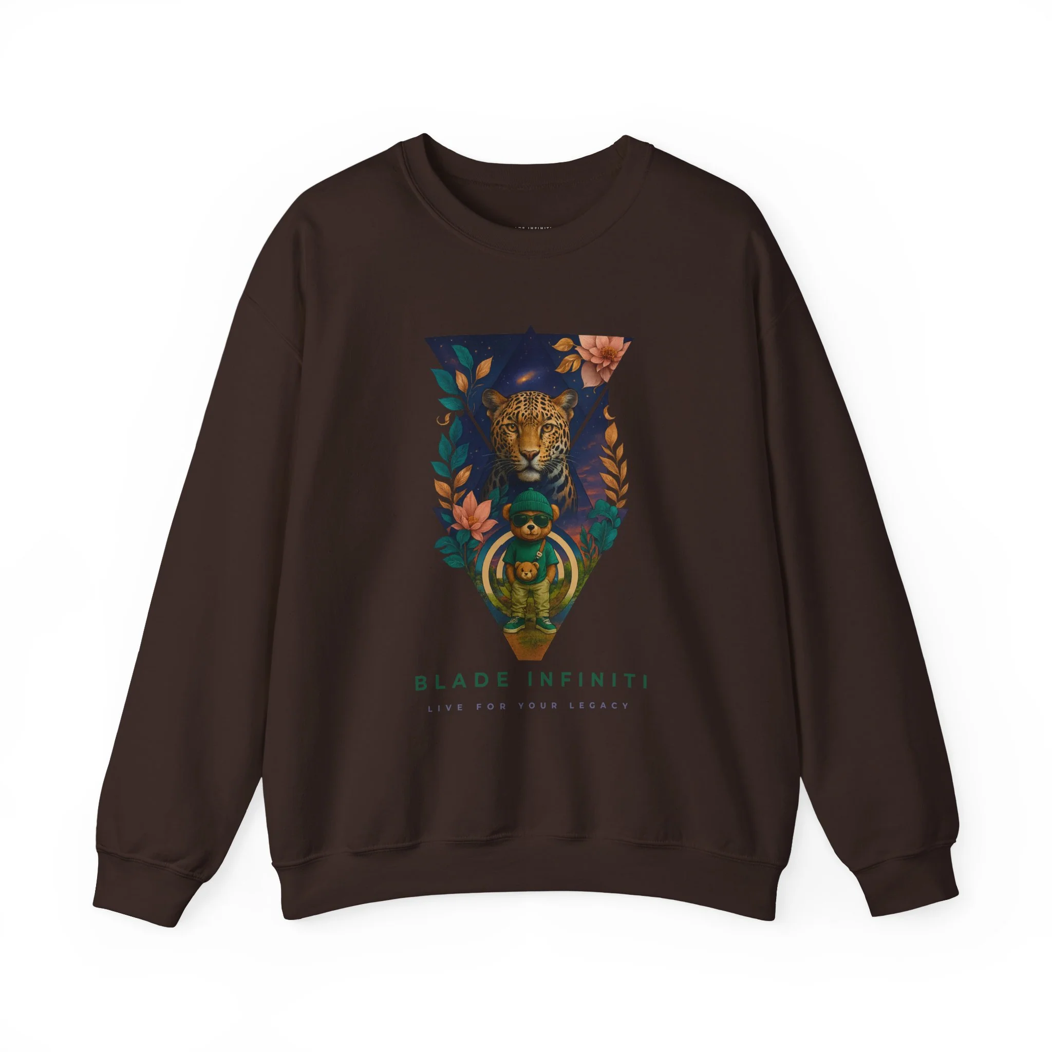 Sweatshirt Crewneck Unisexe Bladeverse Galactic Teddy/Leopard — Chandails pour femmes