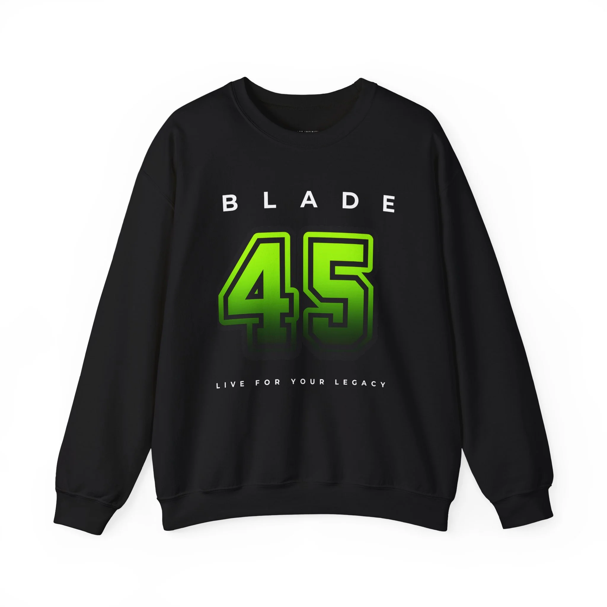 Chandail Crewneck Unisexe Blade 45 Vert Néon - Noir