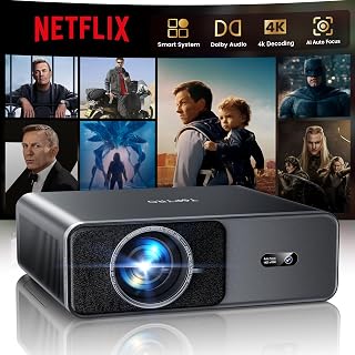 TOPTRO Smart Projector 4K WiFi6 Bluetooth HDR10 — Portable Projector