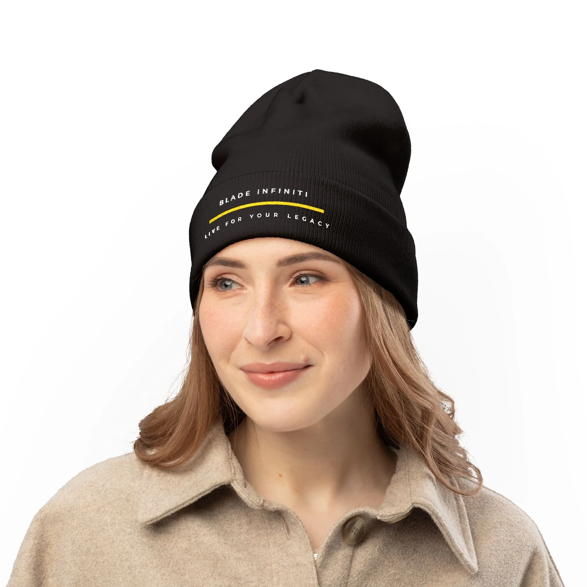 Tuque Tricotée Minimaliste Blade - Noir