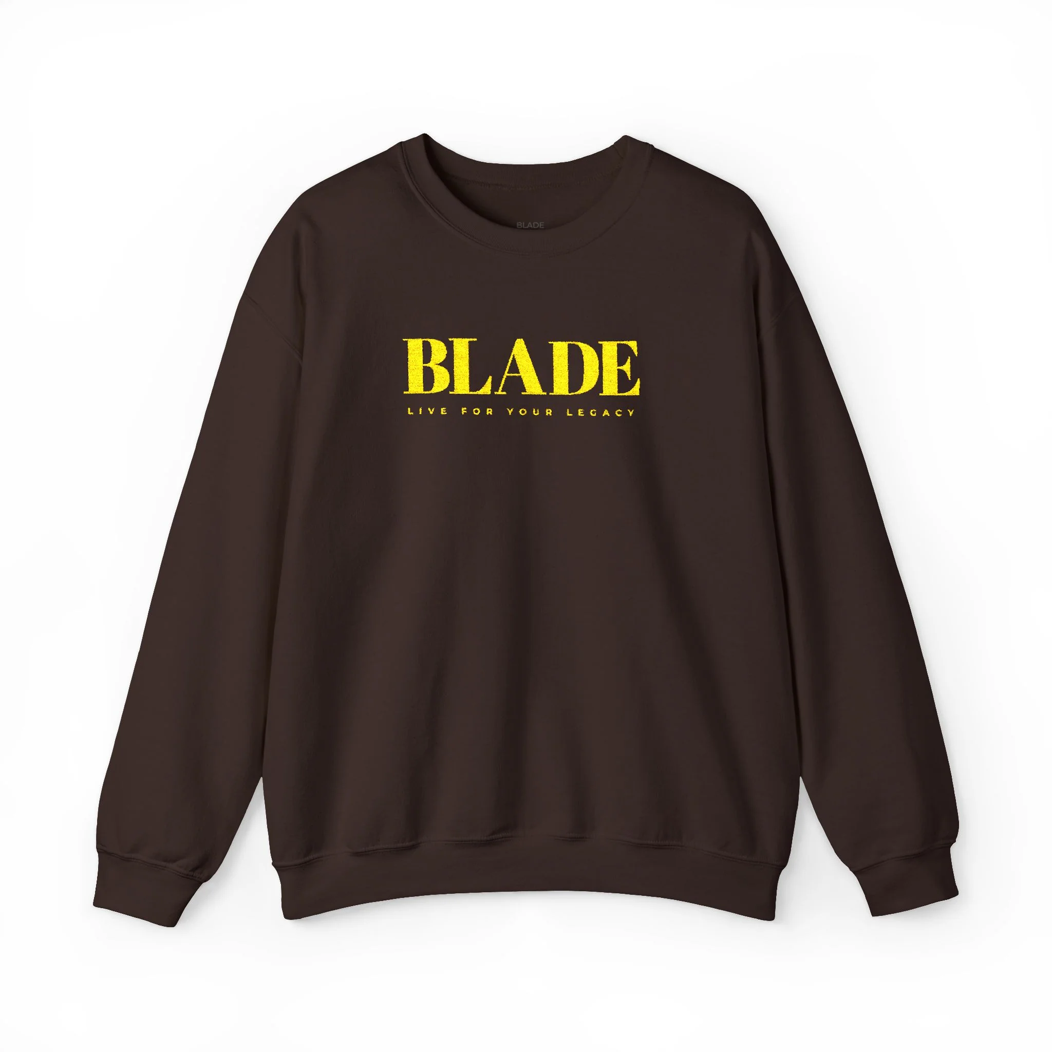 Sweat à col rond brodé Blade Legacy - Chocolat foncé — T-shirts pour hommes