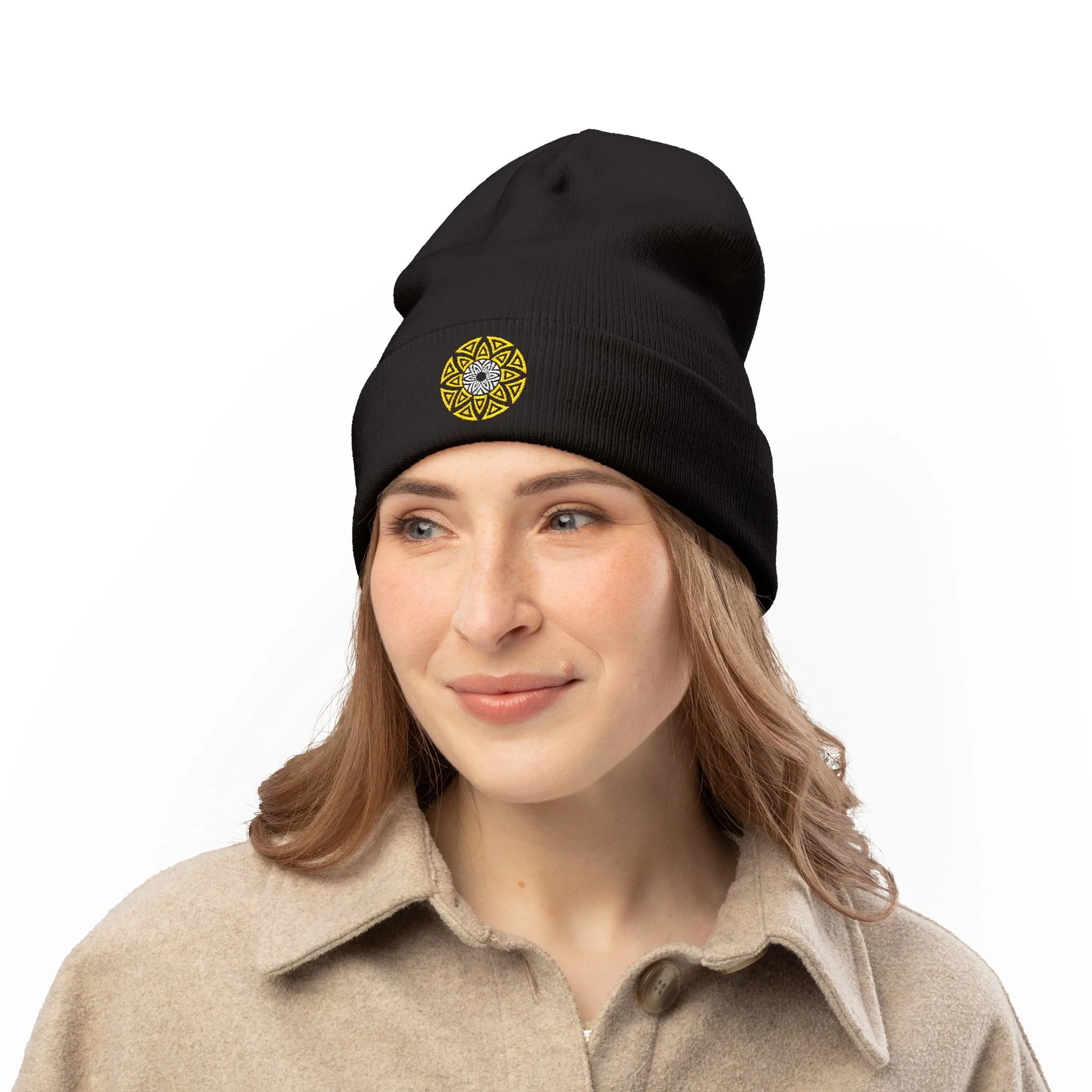 Tuque tricotée avec logo Ethereal Azteca - Noir