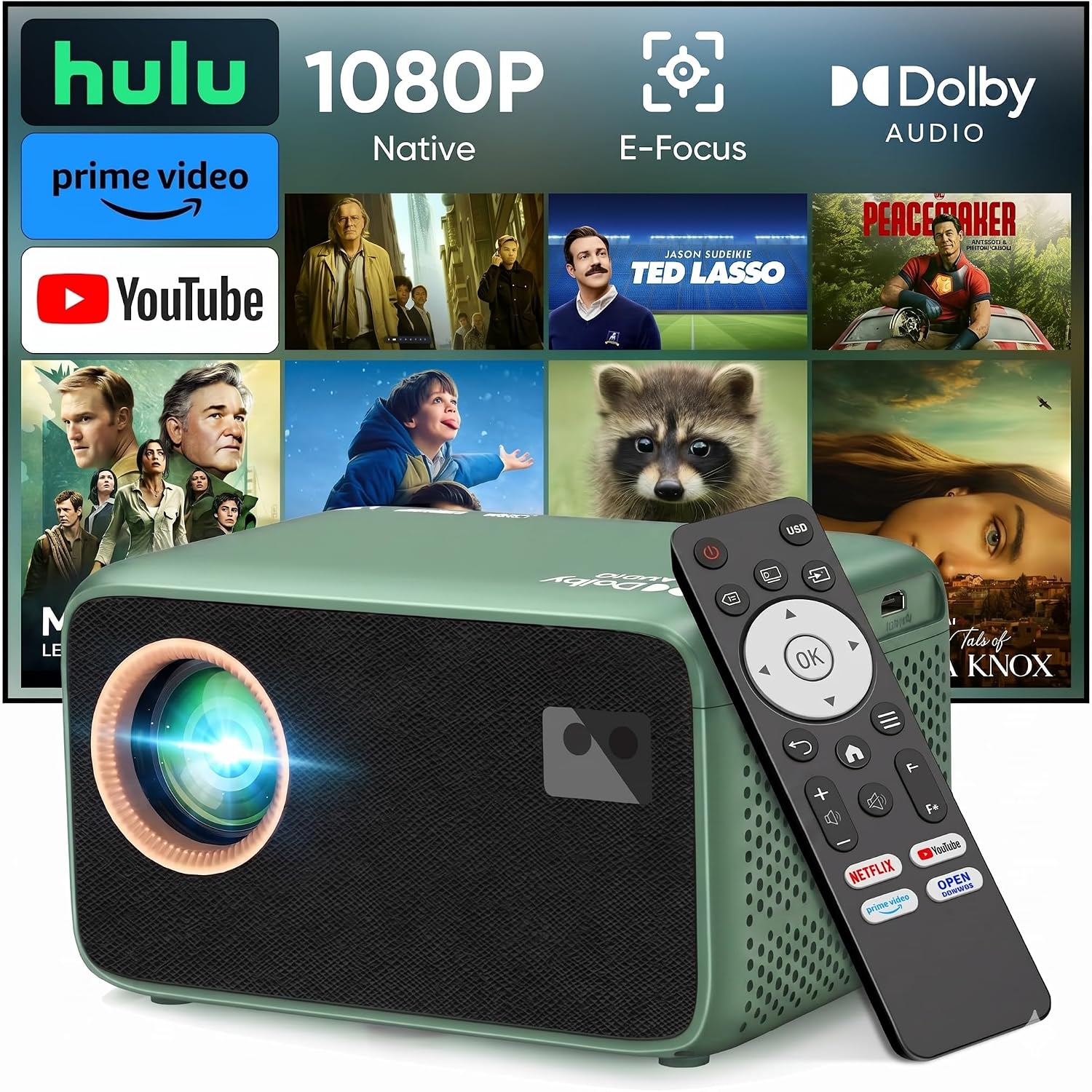 Projecteur intelligent TMY 4K avec WiFi 6 et mise au point électrique — Projecteur portatif