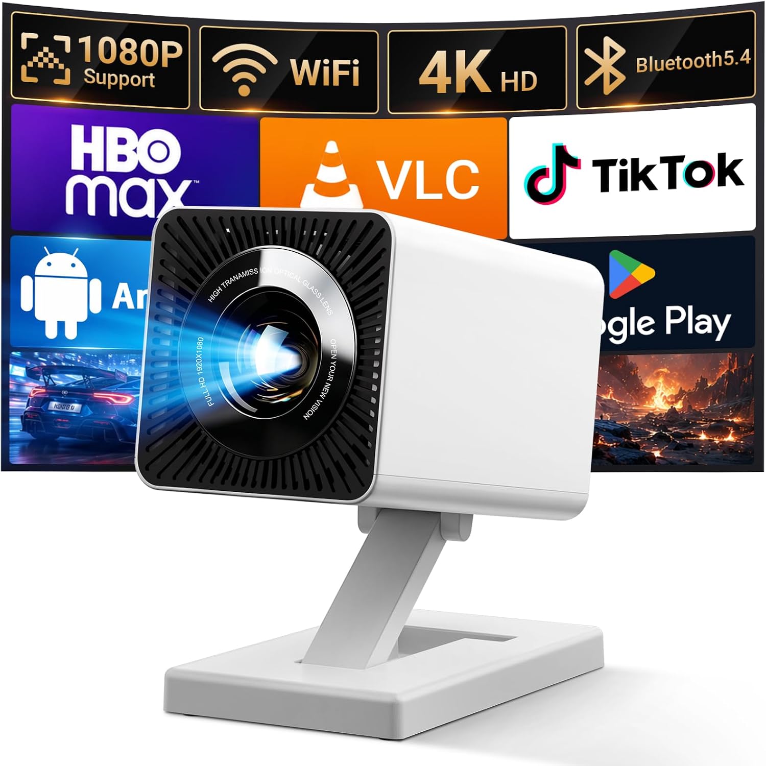 Mini Projector WiFi Bluetooth 1080P 4K Portable — Portable Projector