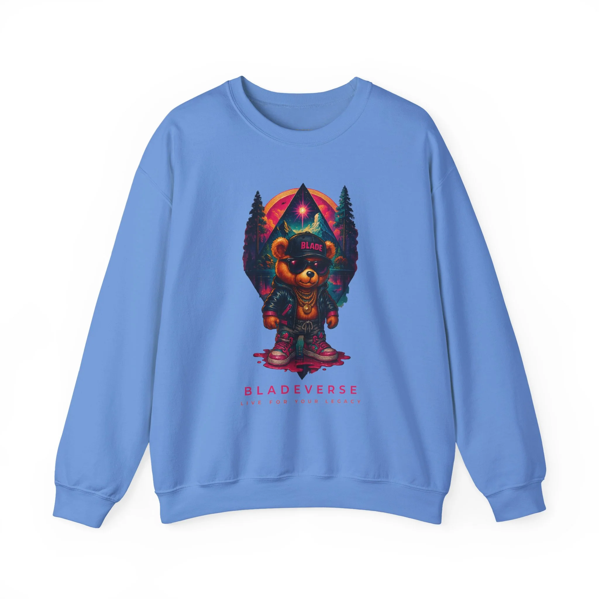 Bladeverse Teddy Bear Unisex Crewneck Sweater - Carolina Blue