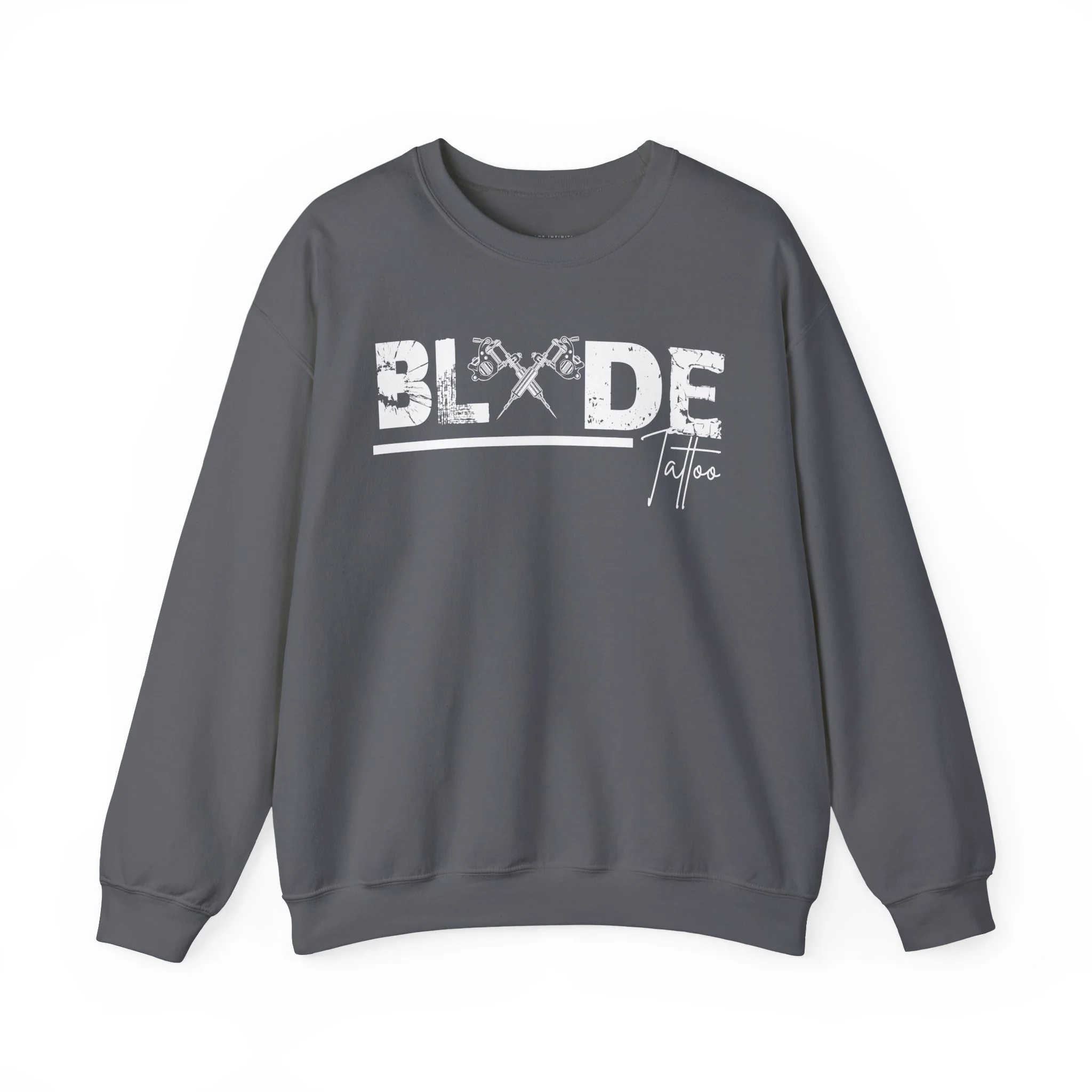 Blade Tattoo V1 Unisex Crewneck Sweater - Charcoal