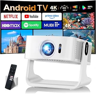 Mini projecteur 1080P HD – WiFi6, mise au point auto, support 270° — Projecteur portatif