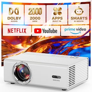 Kogata Smart Projector 4K WiFi Bluetooth 2000 ANSI — Portable Projector