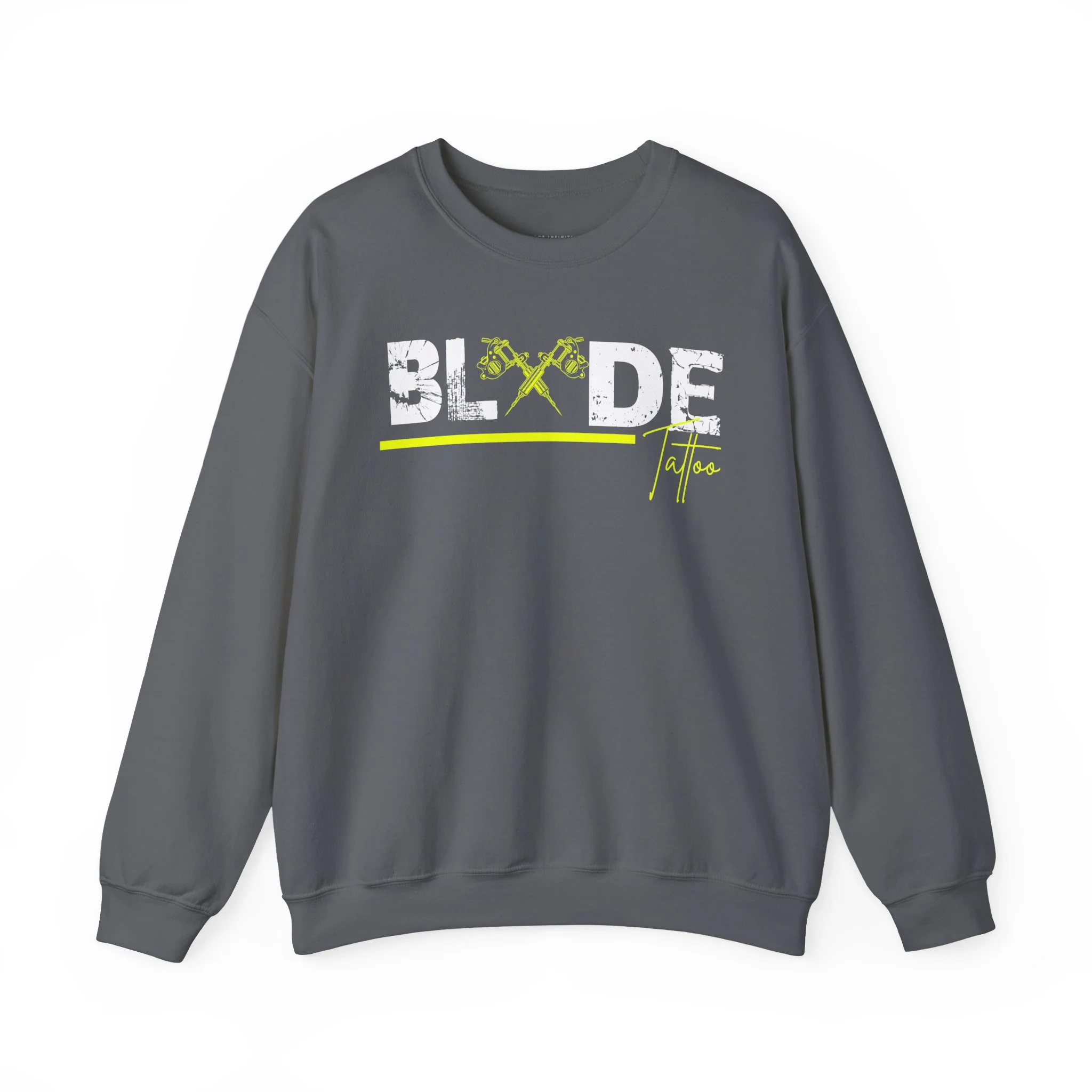 Blade Tattoo V2 Unisex Crewneck Sweater - Charcoal — Womens Sweaters